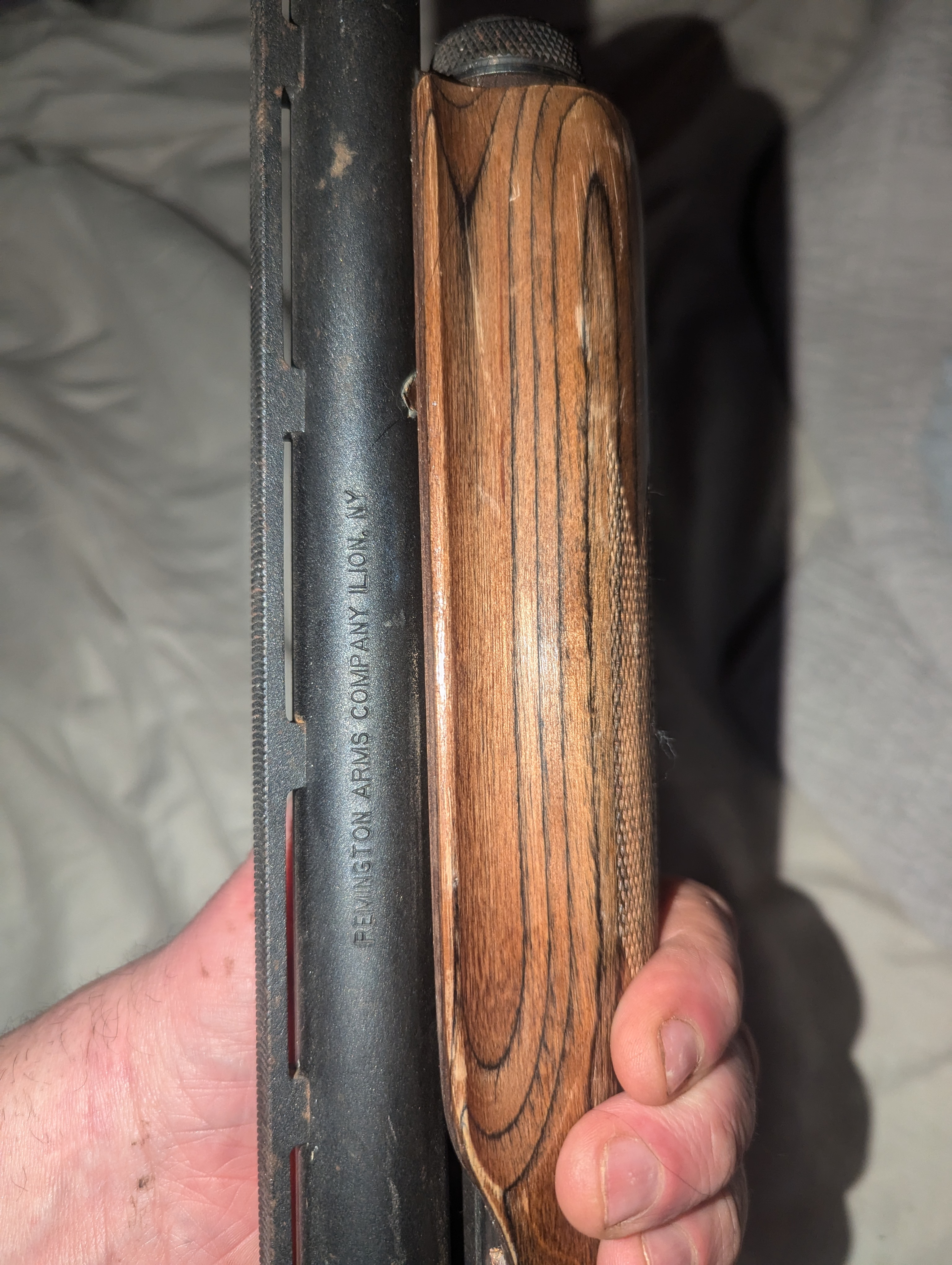 Photo of Remington 870 12 gage shot gun 