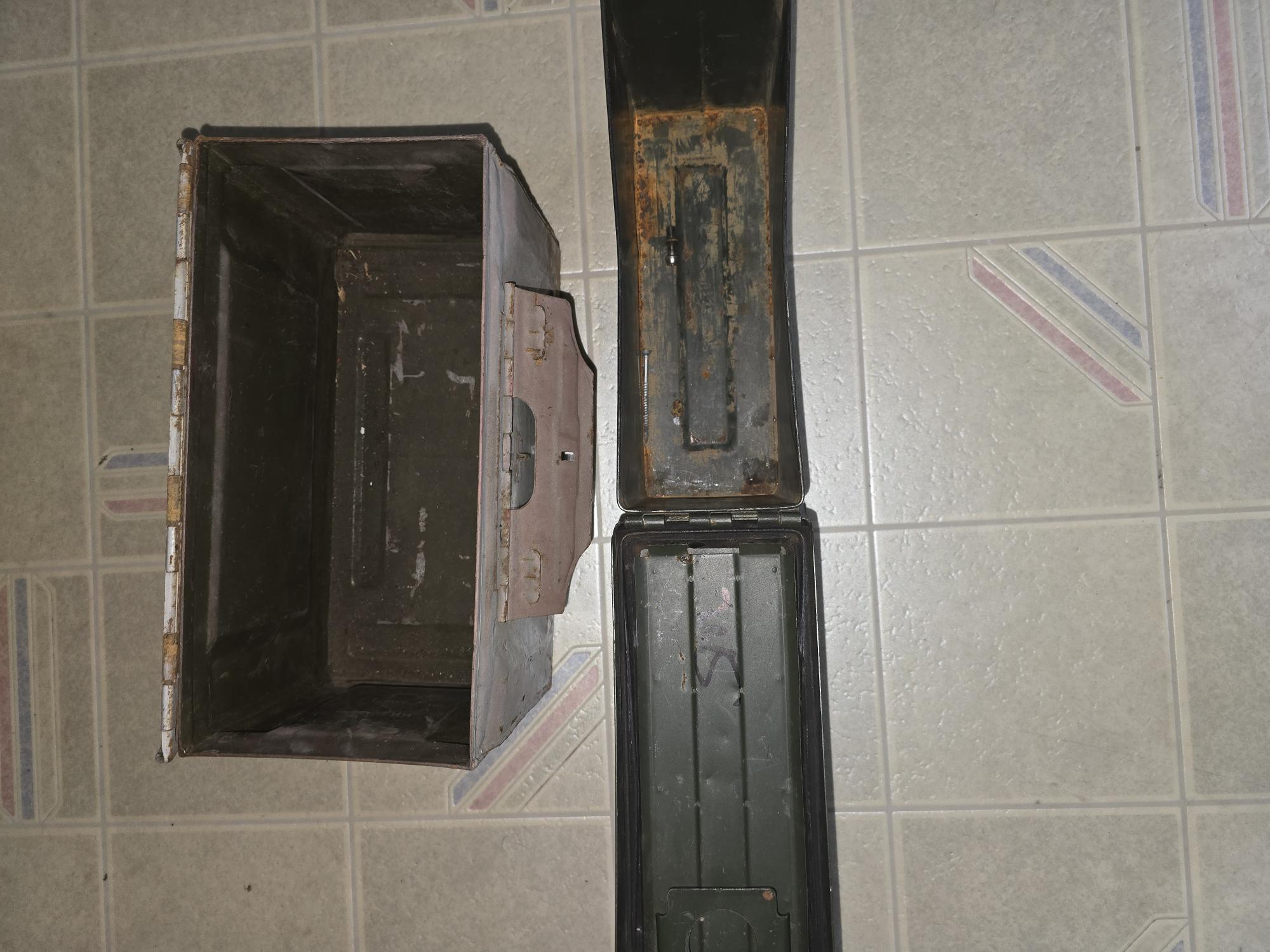 Photo of 30 (7.62) + 50 Cal Metal Ammo Case Cans Solid Steel Water Tight