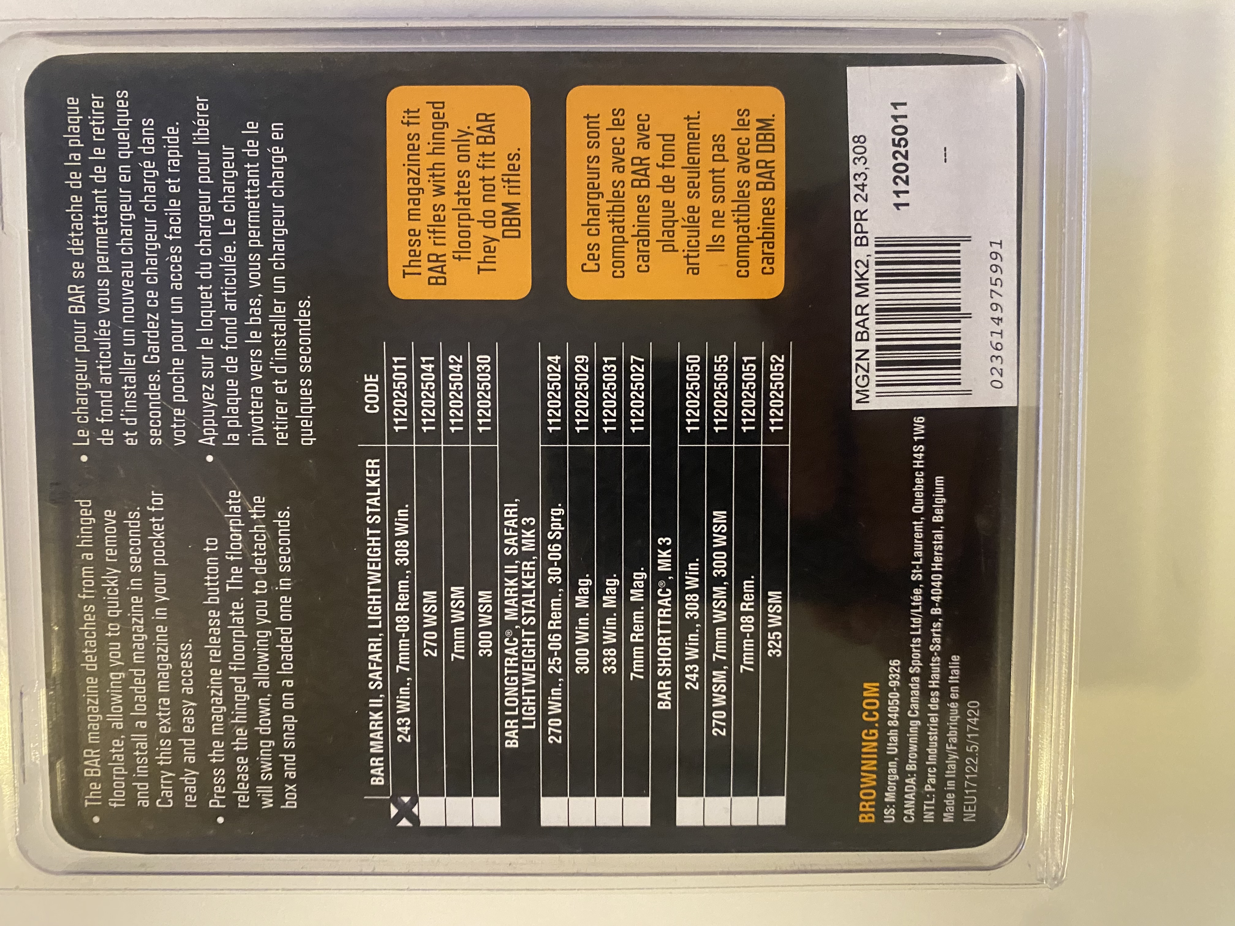 Photo of Browning BAR magazine Mk II, Safari 243 / 7mm-08 / 308