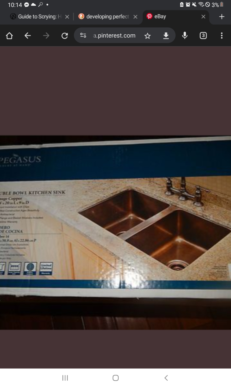 Photo of Copper Double Basin Kitchen Sink