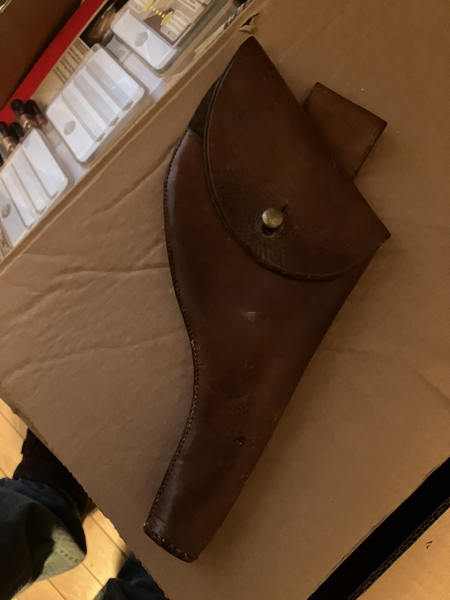 Photo of Leather Police revolver gun holster