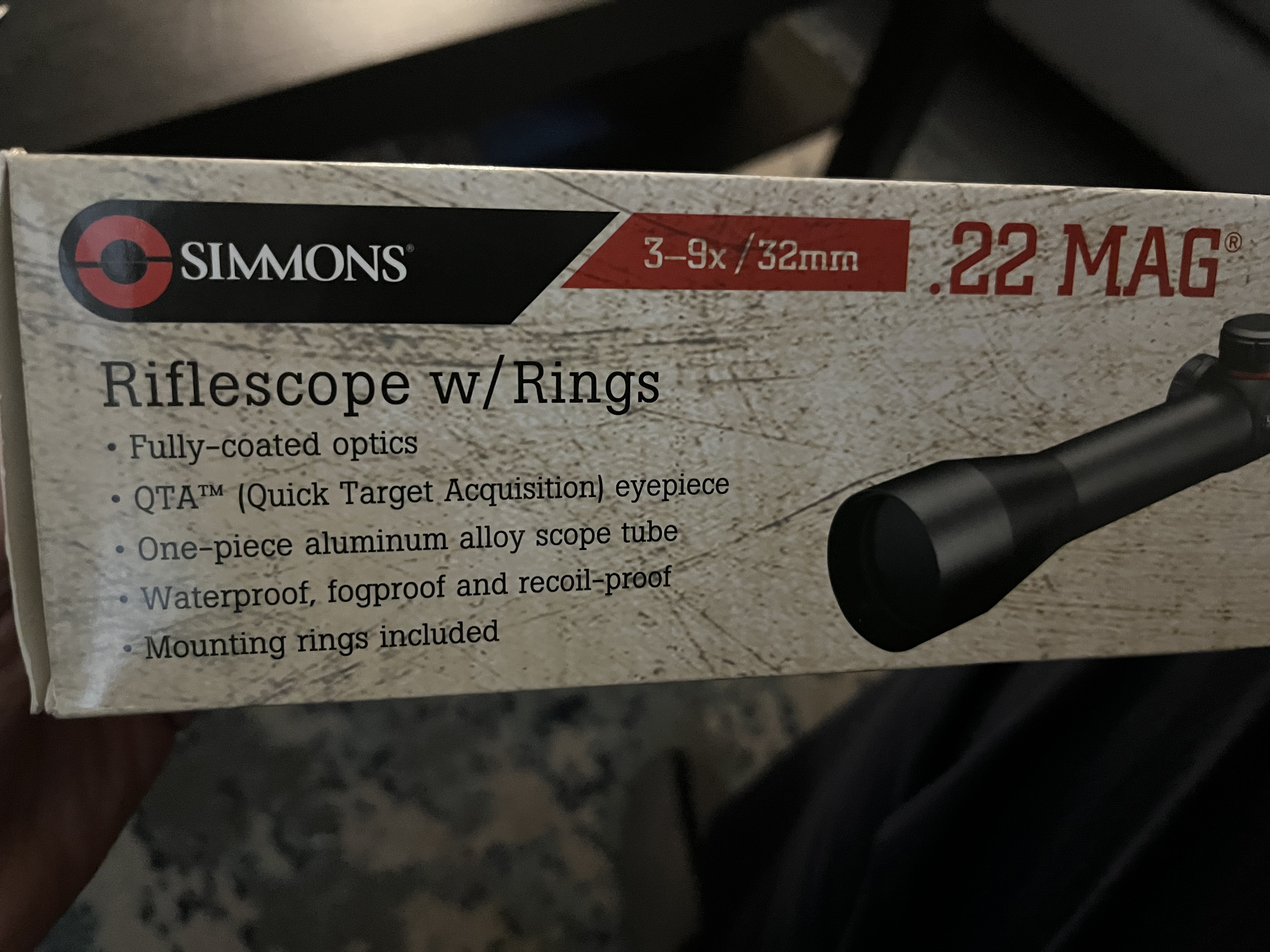 Photo of Simmons 3-9 32mm .22 mag scope riflescope
