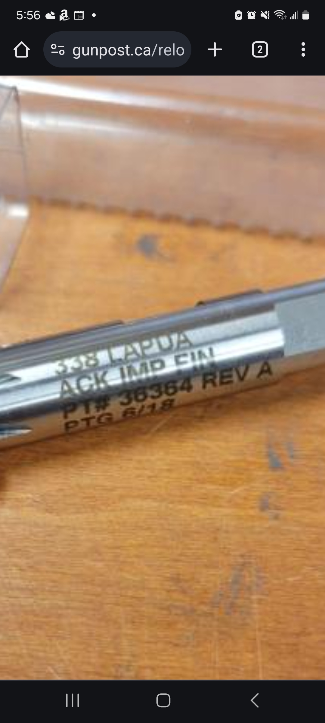 Photo of 338 Lapua Ack Imp reamer