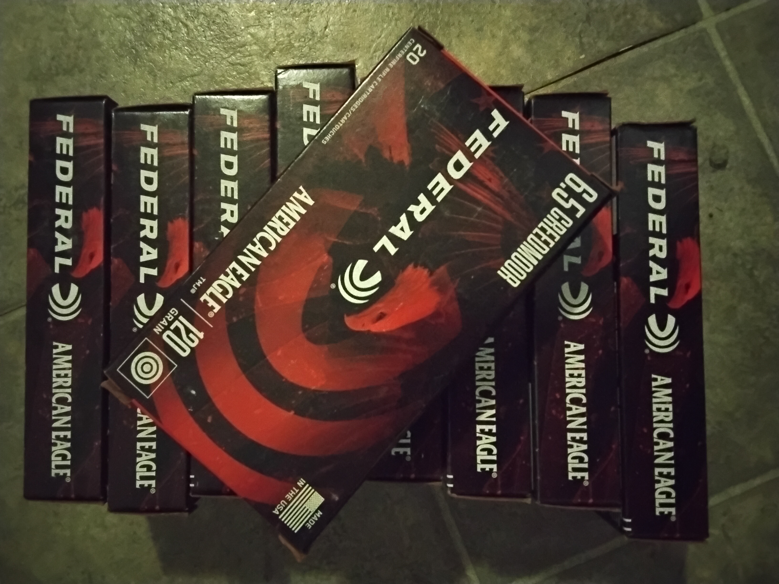 Photo of 9 boxes of american eagle 120gr 6.5 creedmore 