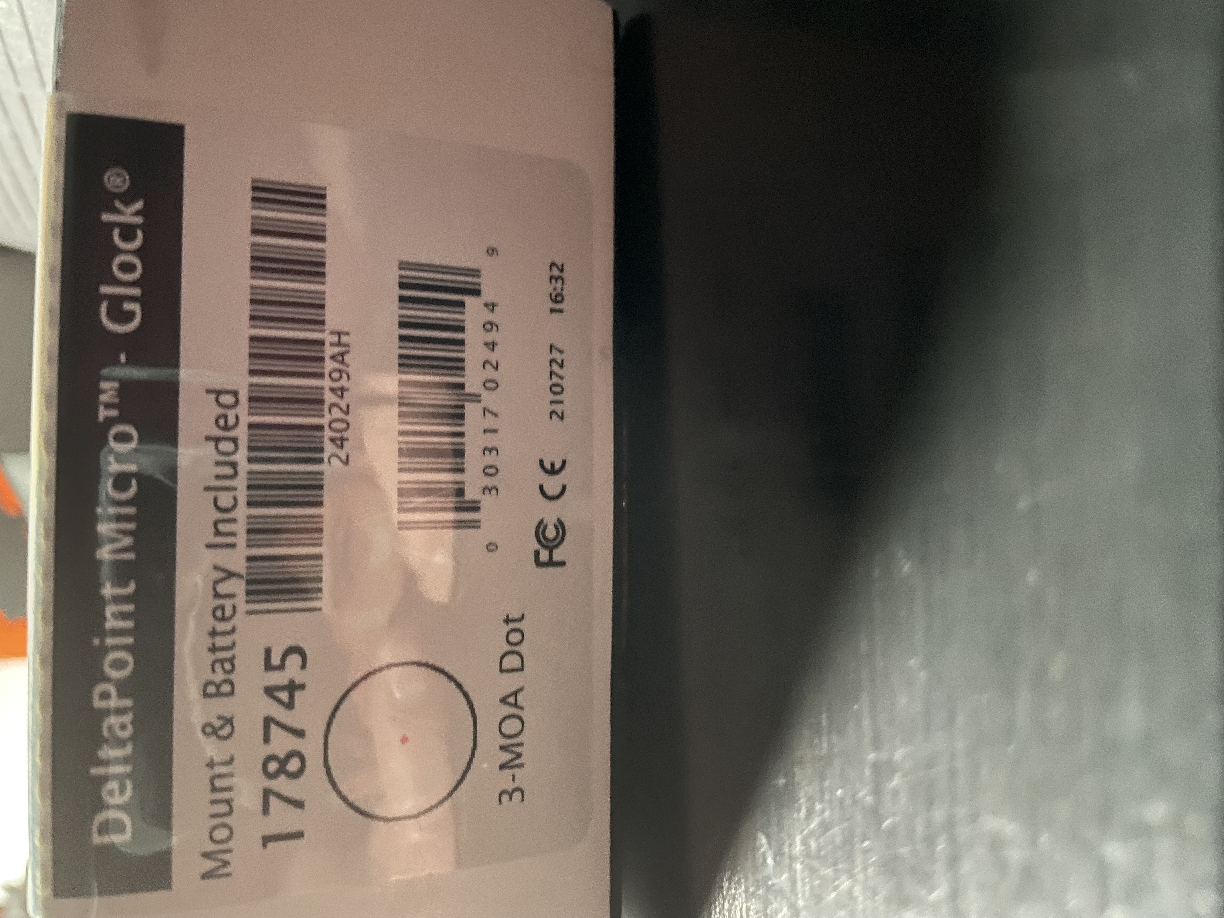 Photo of Glock pistol red dot sight