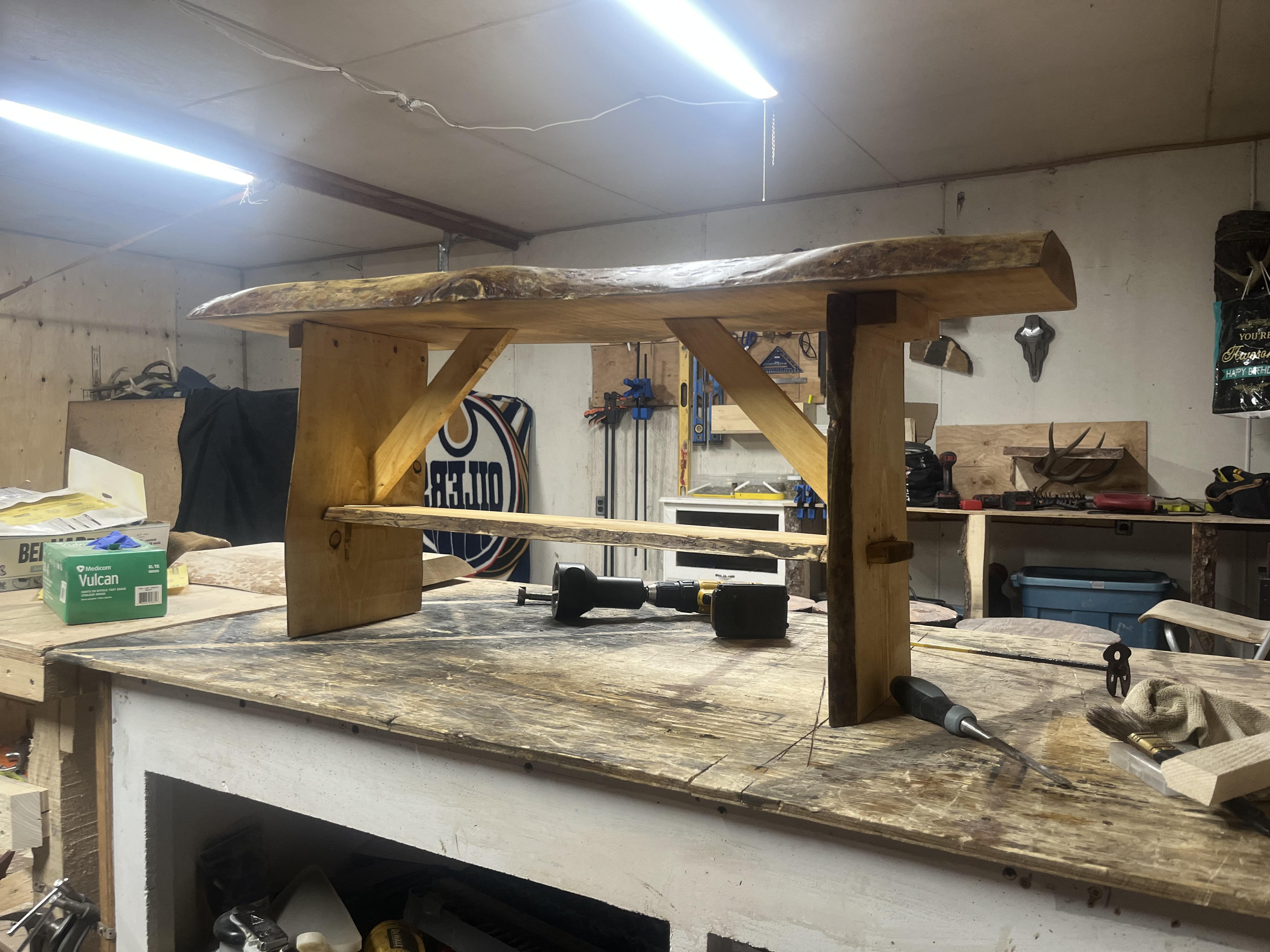 Photo of Live edge bench 