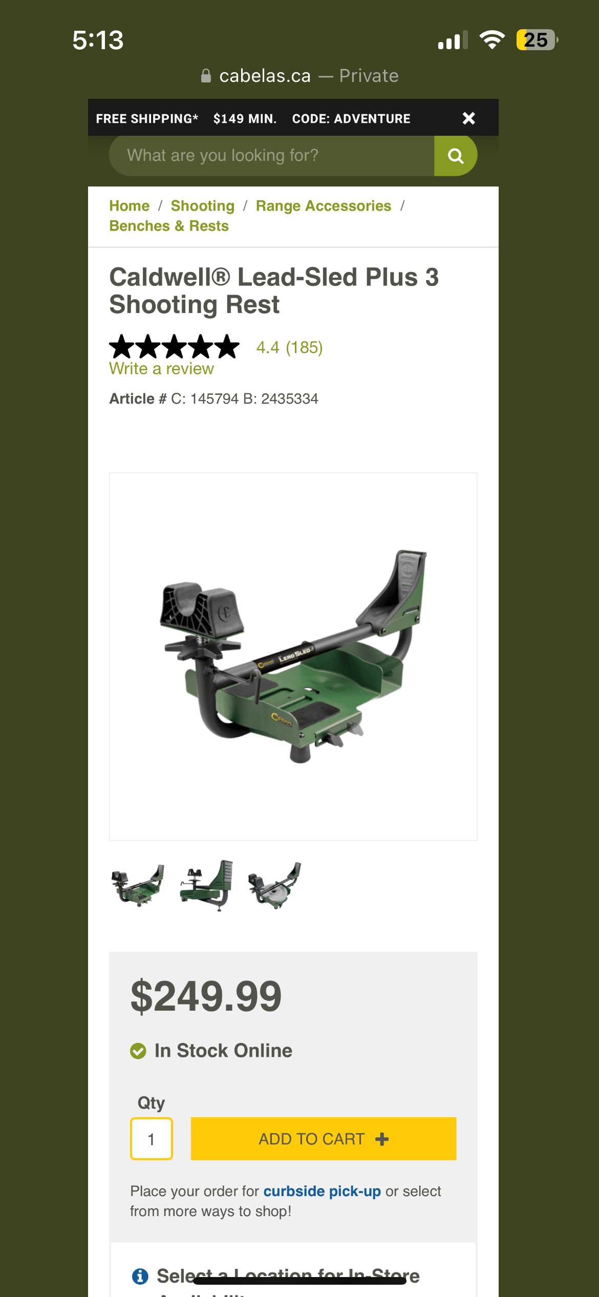 Photo of Caldwell LeadSled3