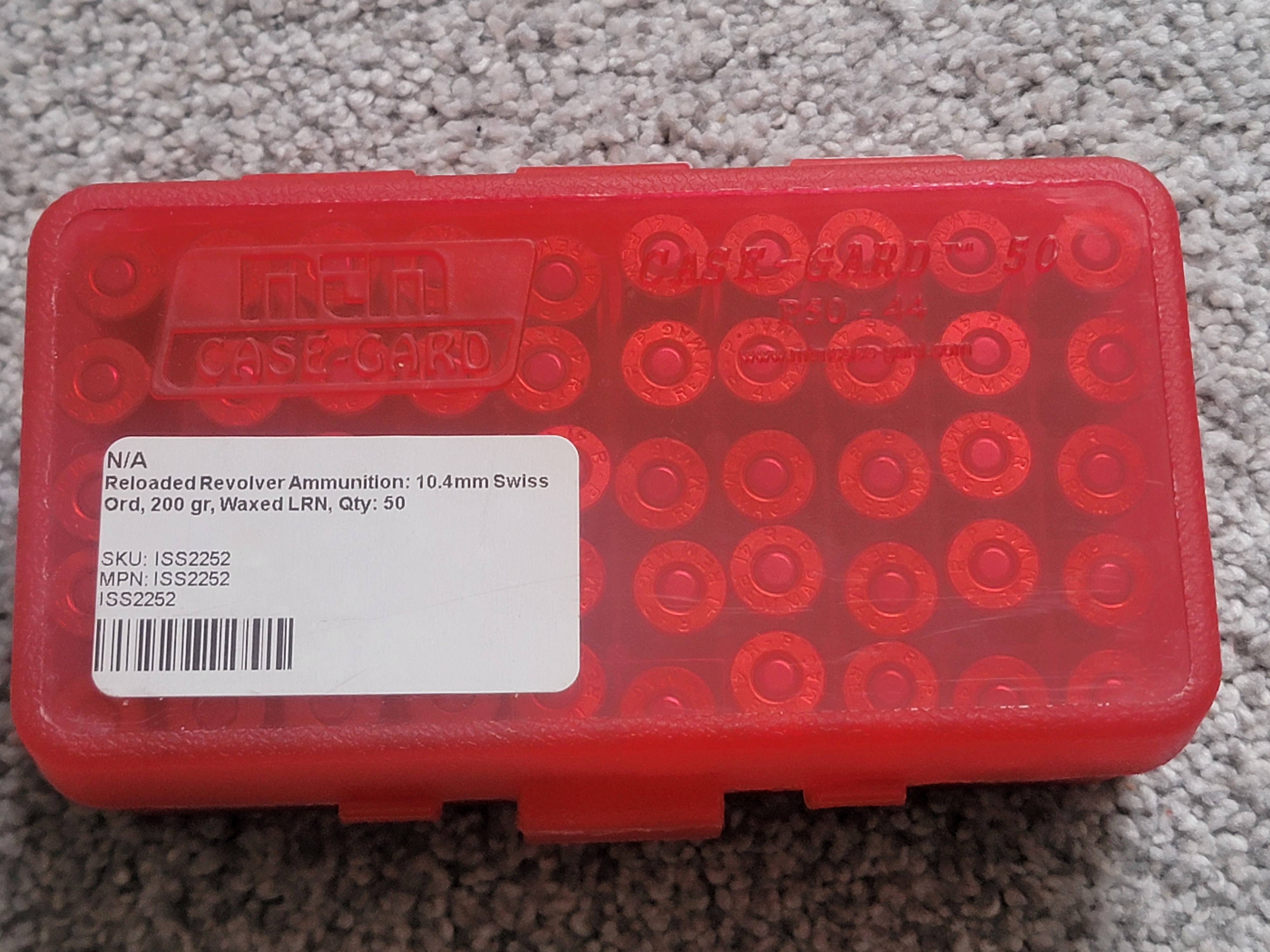 Photo of 10.4 mm Swiss Ord 200 gr Ammo, Waxed (For Antique Revolver 1878 and others)