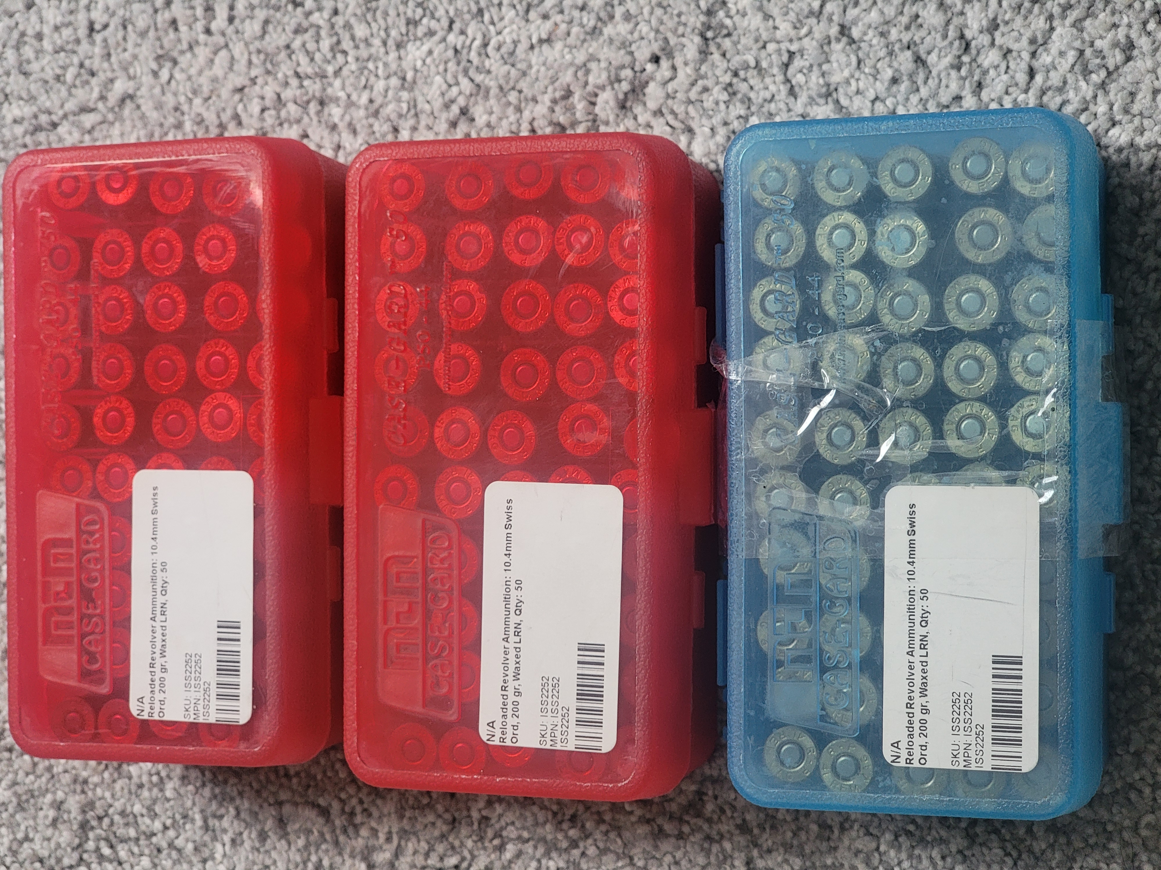 Photo of 10.4 mm Swiss Ord 200 gr Ammo, Waxed (For Antique Revolver 1878 and others)