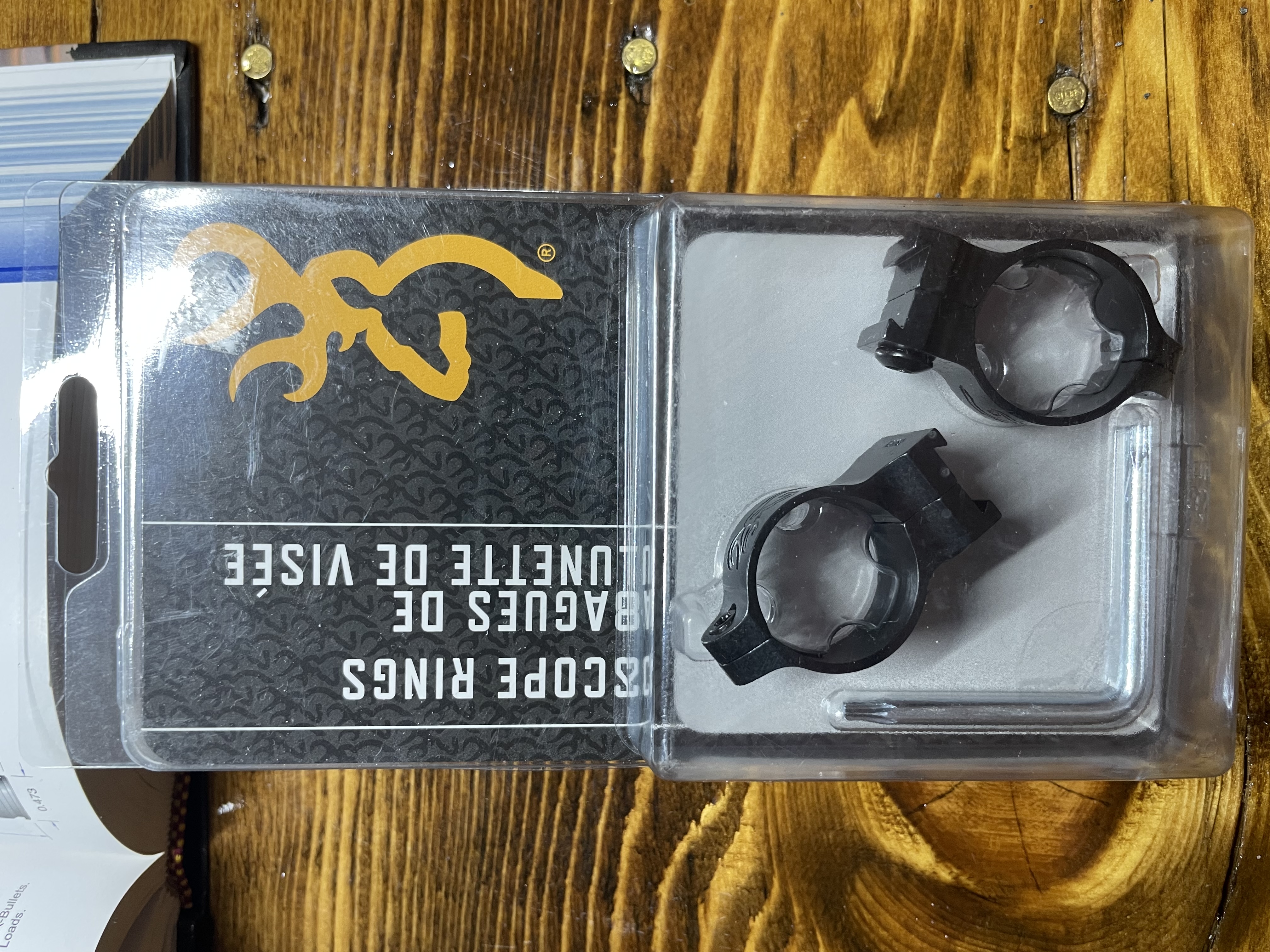 Photo of Browning 1” rings, inter height NIB