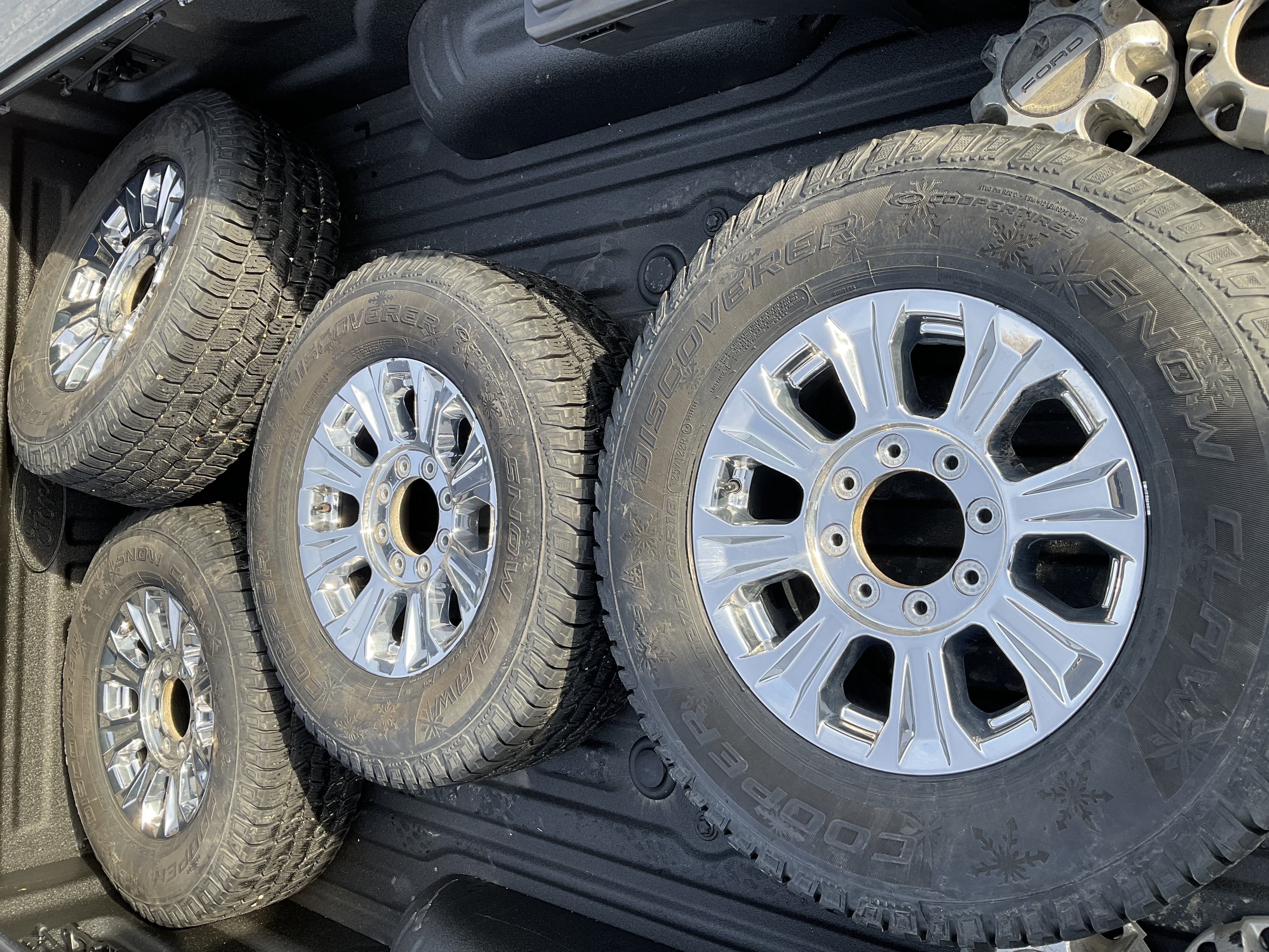 Photo of LT275/70 X18” Winter Tires on rims.