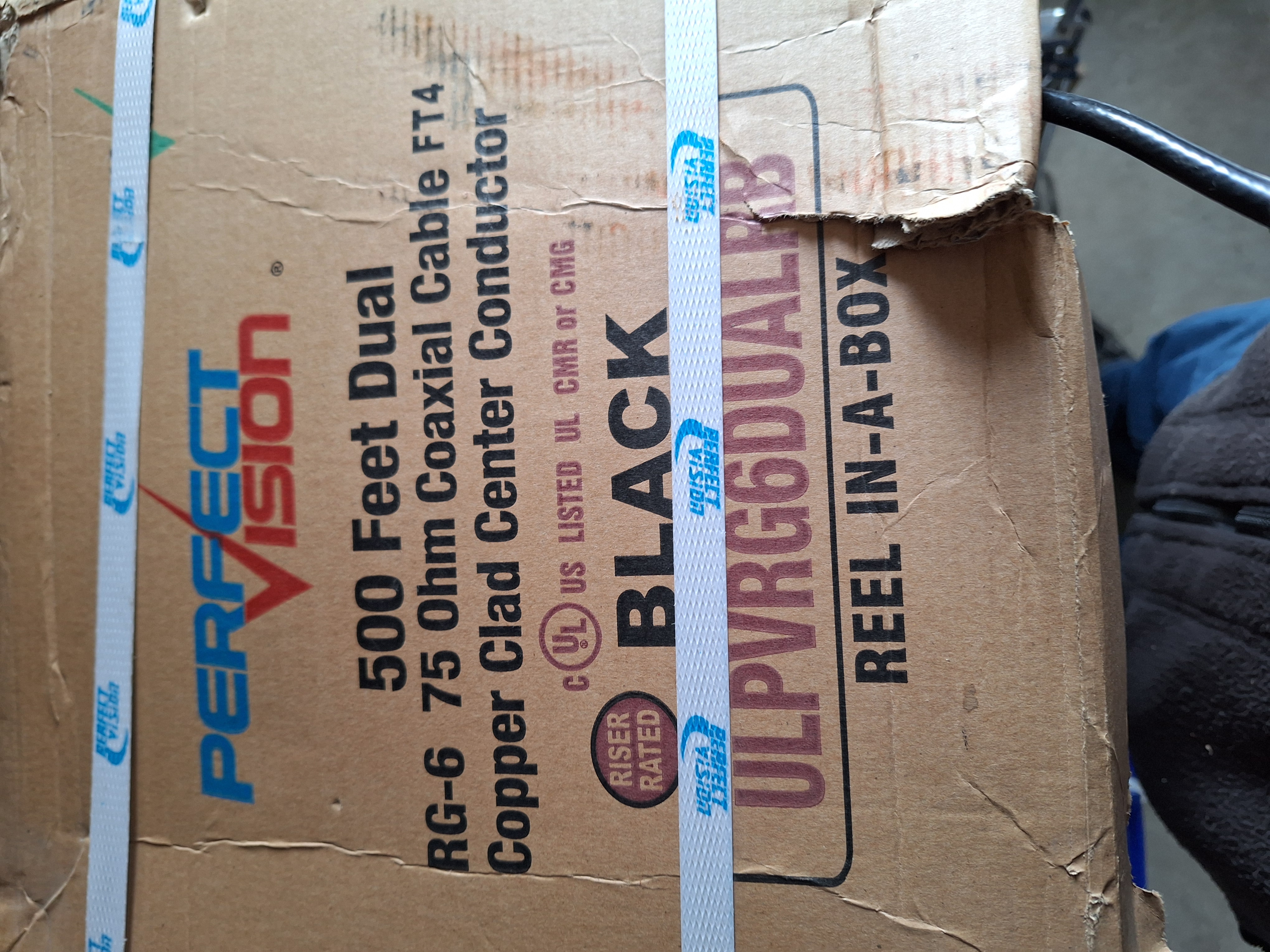 Photo of Single and Dual RG6 Coax cable and Cat 5 wire for sale and 8 pin network jacks