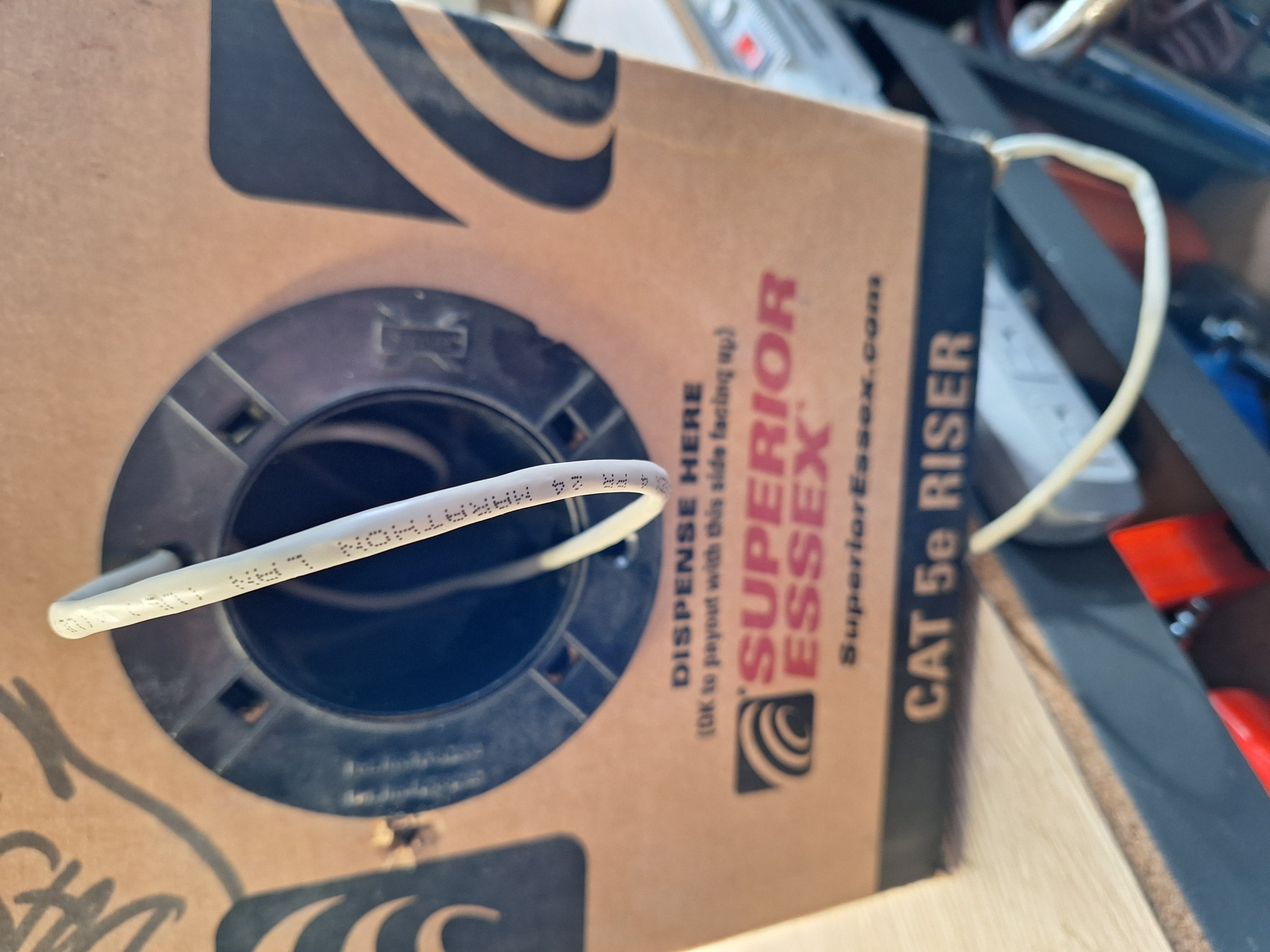 Photo of Single and Dual RG6 Coax cable and Cat 5 wire for sale and 8 pin network jacks