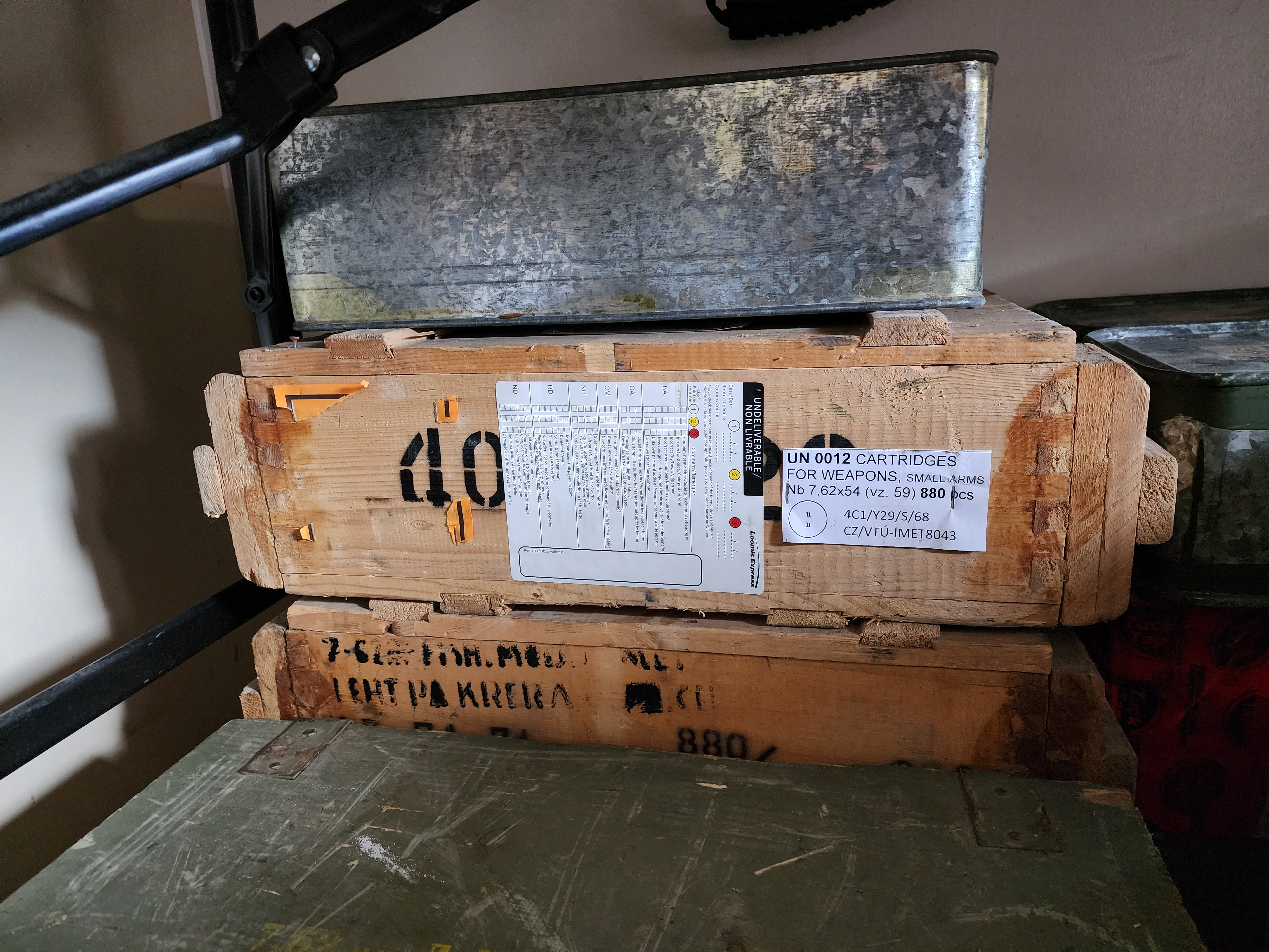 Photo of 3x Chinese 7.62x54r 880rnd crates surplus