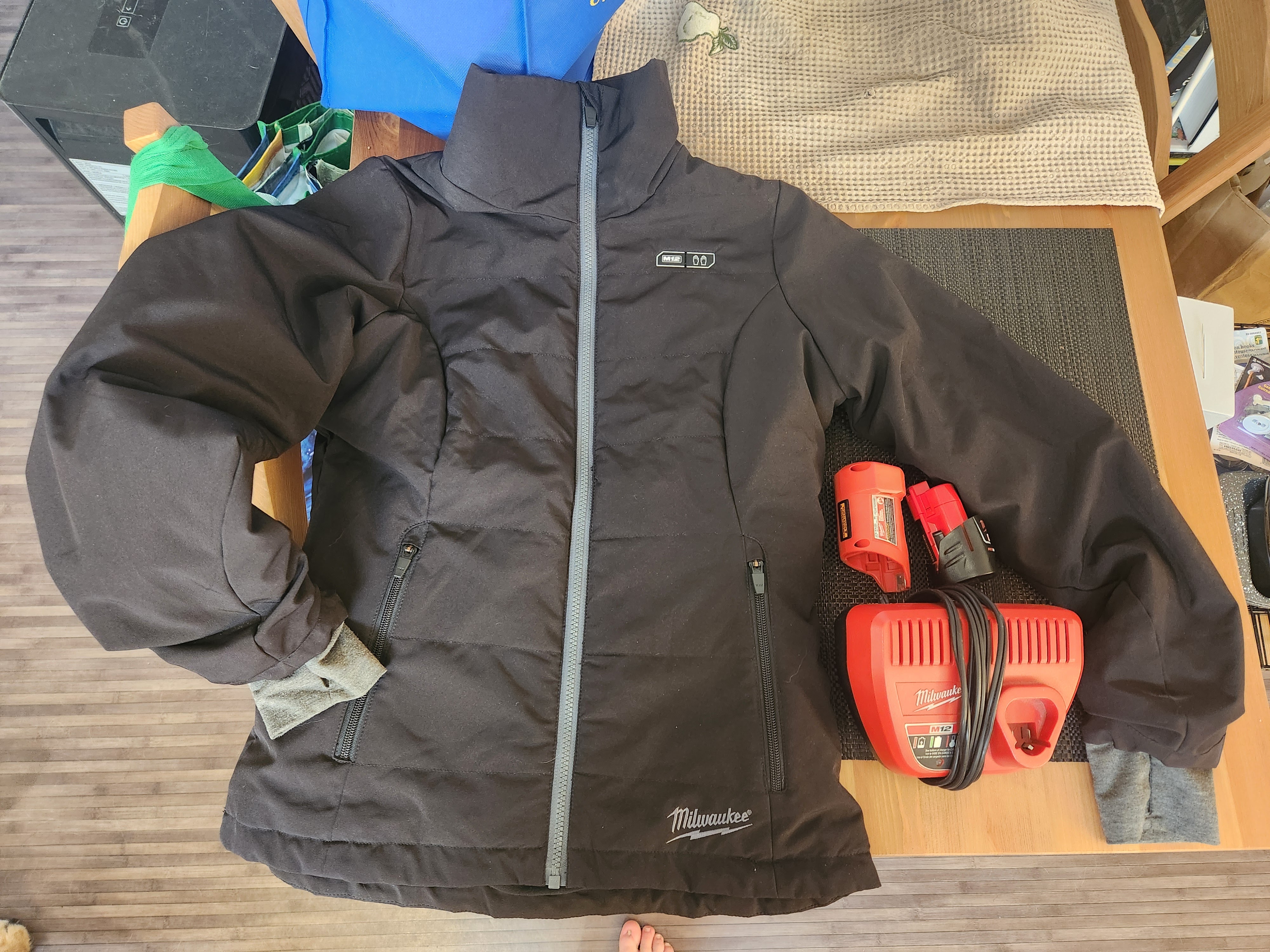 Photo of Milwaukee M12 Womans Small Heated Jacket, Battery, and Charger