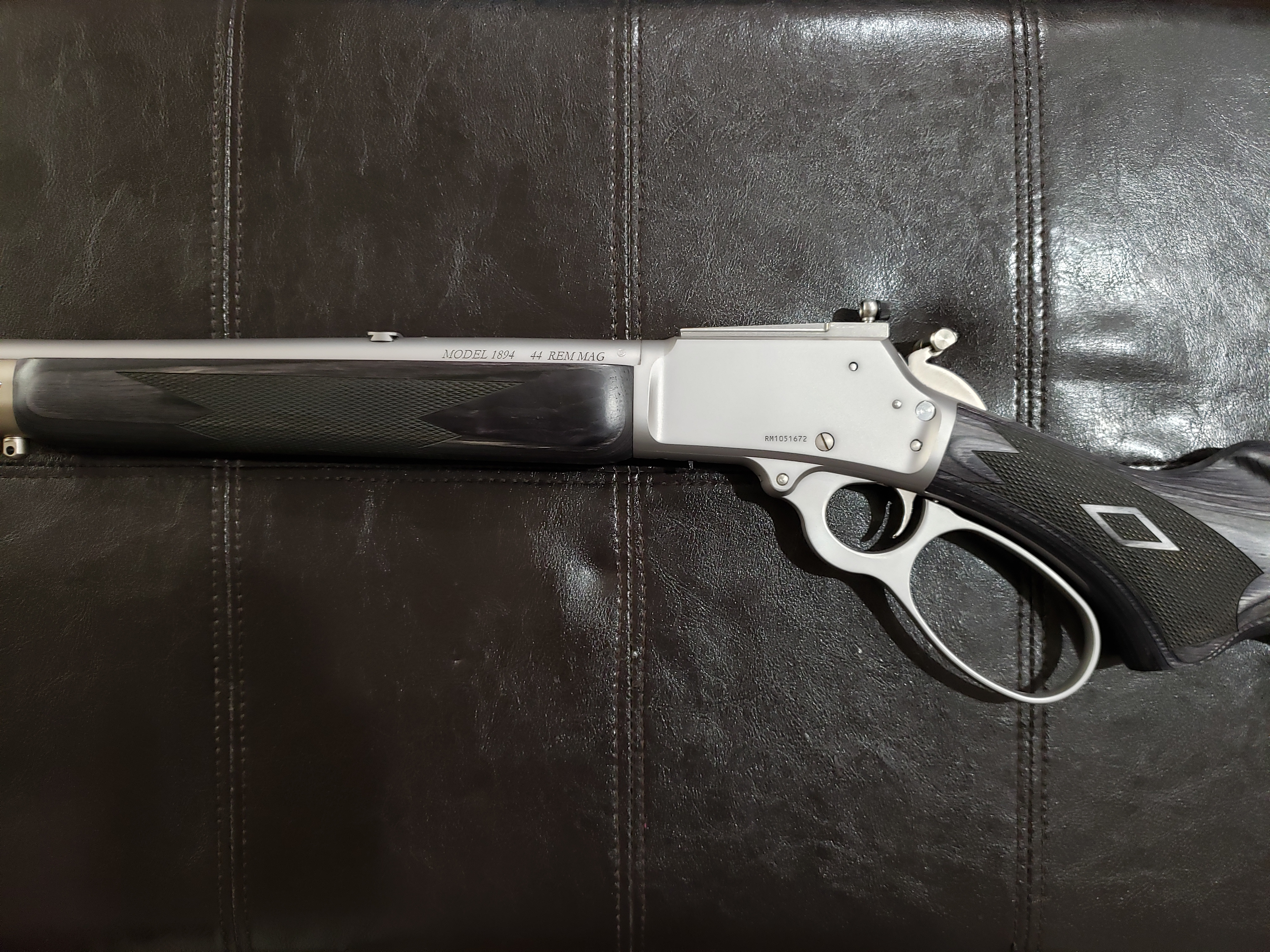 Photo of *Ruger* Marlin Model 1894 Trapper (Stainless / Laminate) .44 Rem. Mag. Lever-Action Rifle (w/ RPP Safety Delete)