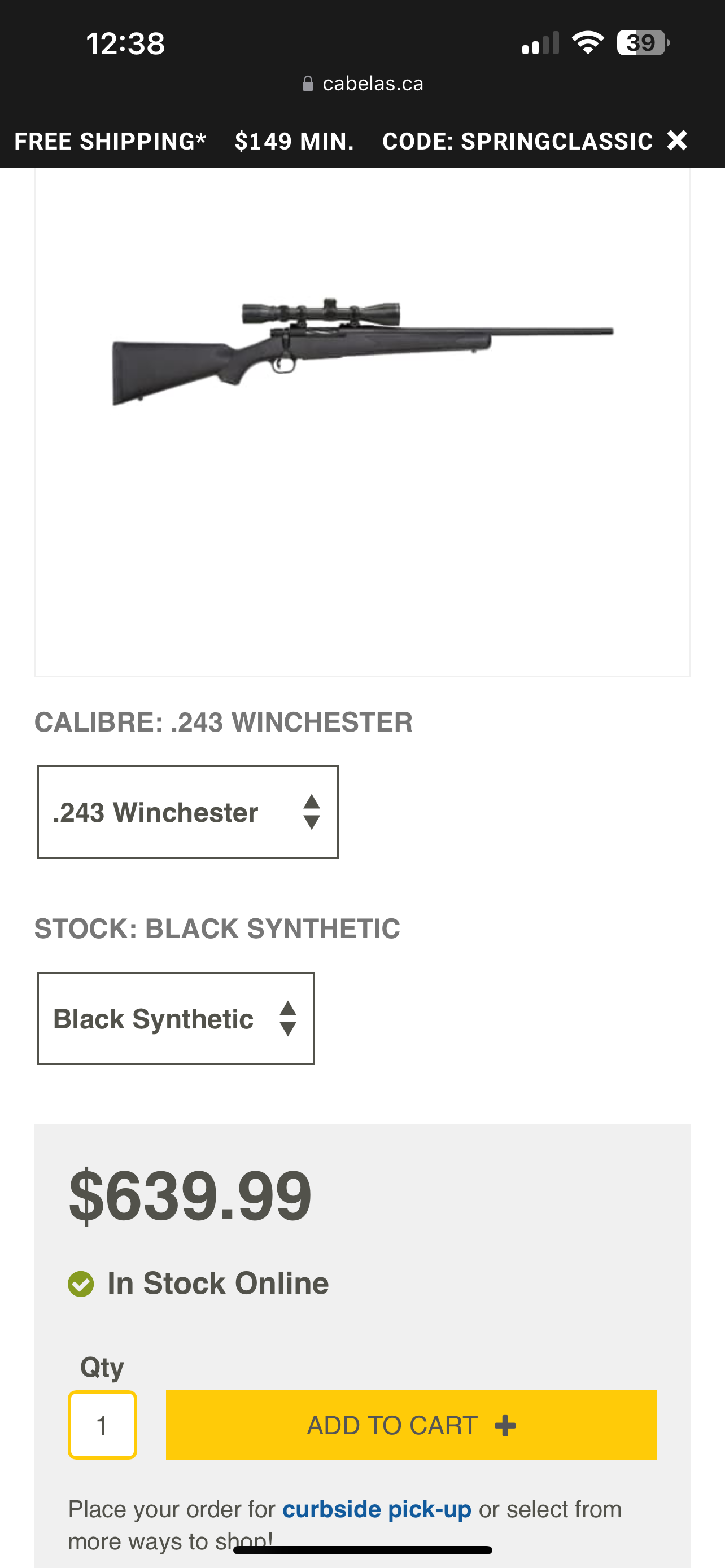 Photo of Mossberg 243 patriot 