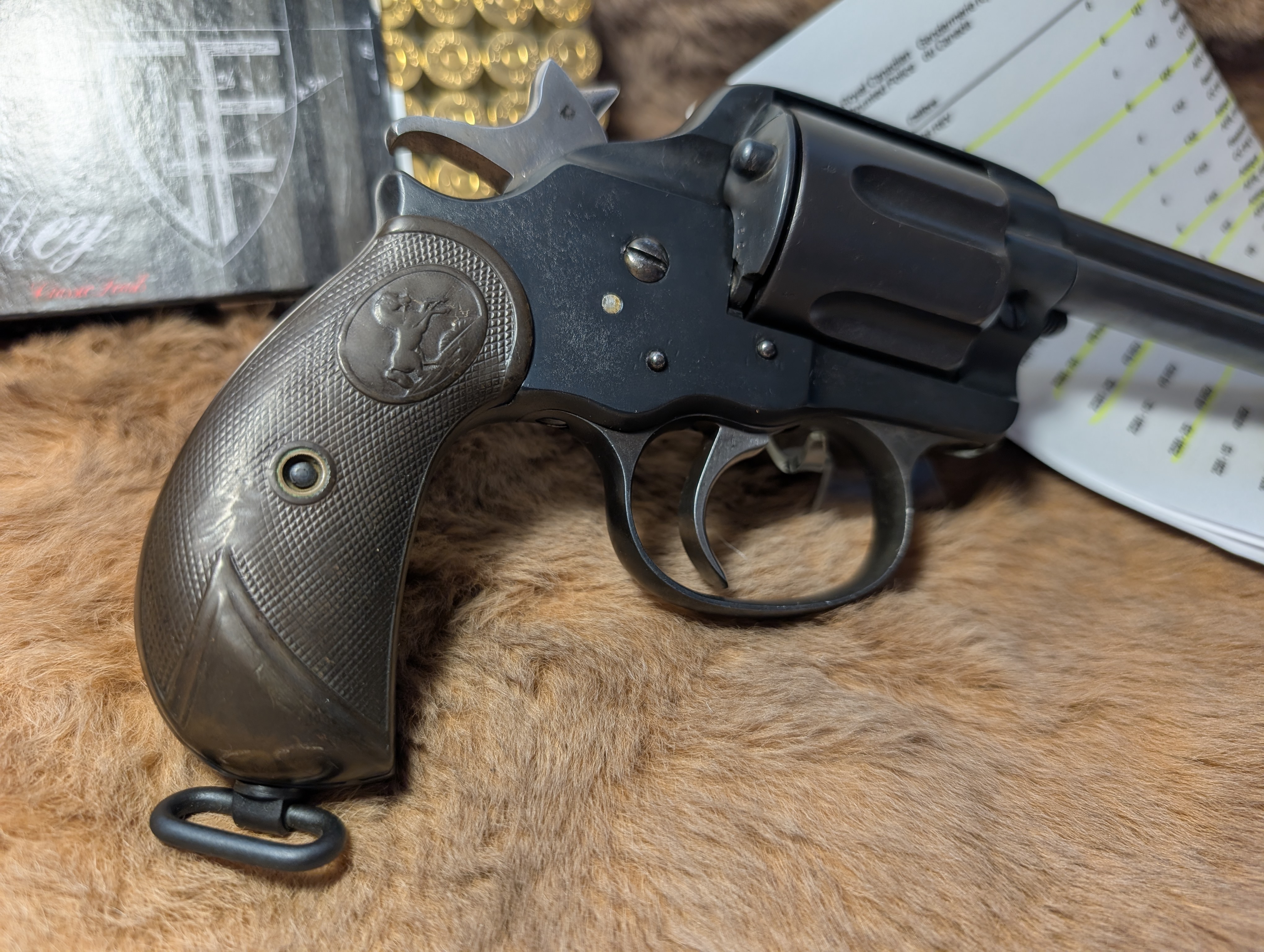 Photo of Antique shiny BLACK BEAUTY Colt 1878 Frontier Revolver in .476/.455 Webley