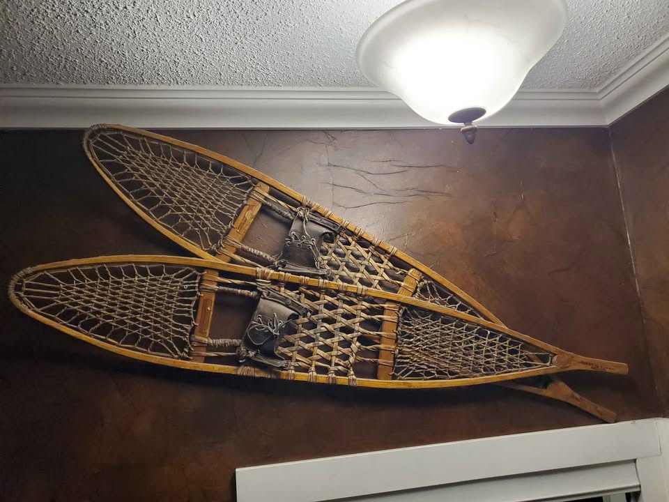 Photo of Antique W.F. Tubbs Wood & Leather Snowshoes