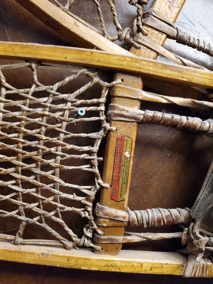 Photo of Antique W.F. Tubbs Wood & Leather Snowshoes