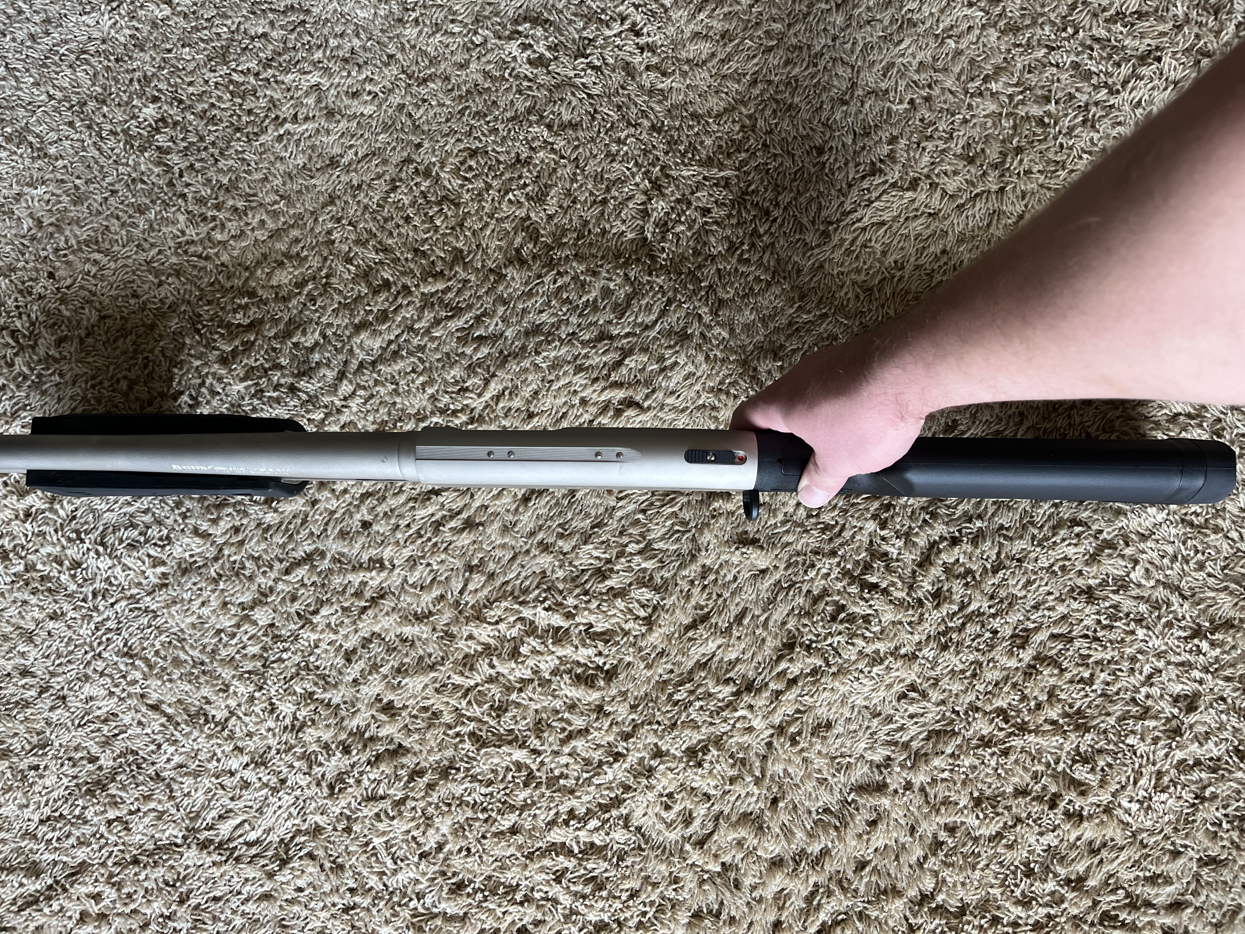 Photo of Mossberg 590A1 Marine Coat W/SureFire Forend, and MagPul SGA Stock