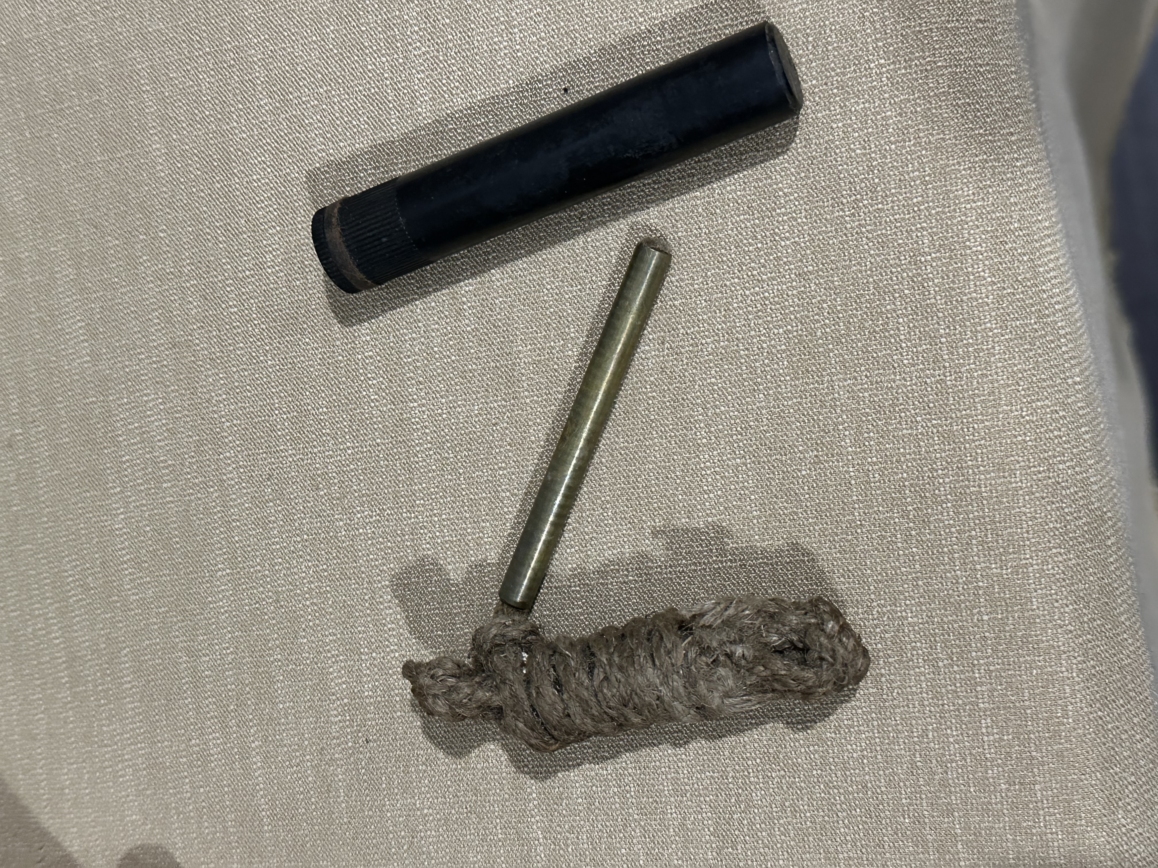 Photo of Lee Enfield Rifle - Cleaning pull through and oiler