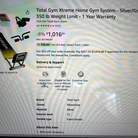 Photo of TOTAL GYM XTREME - complete with all accessories 