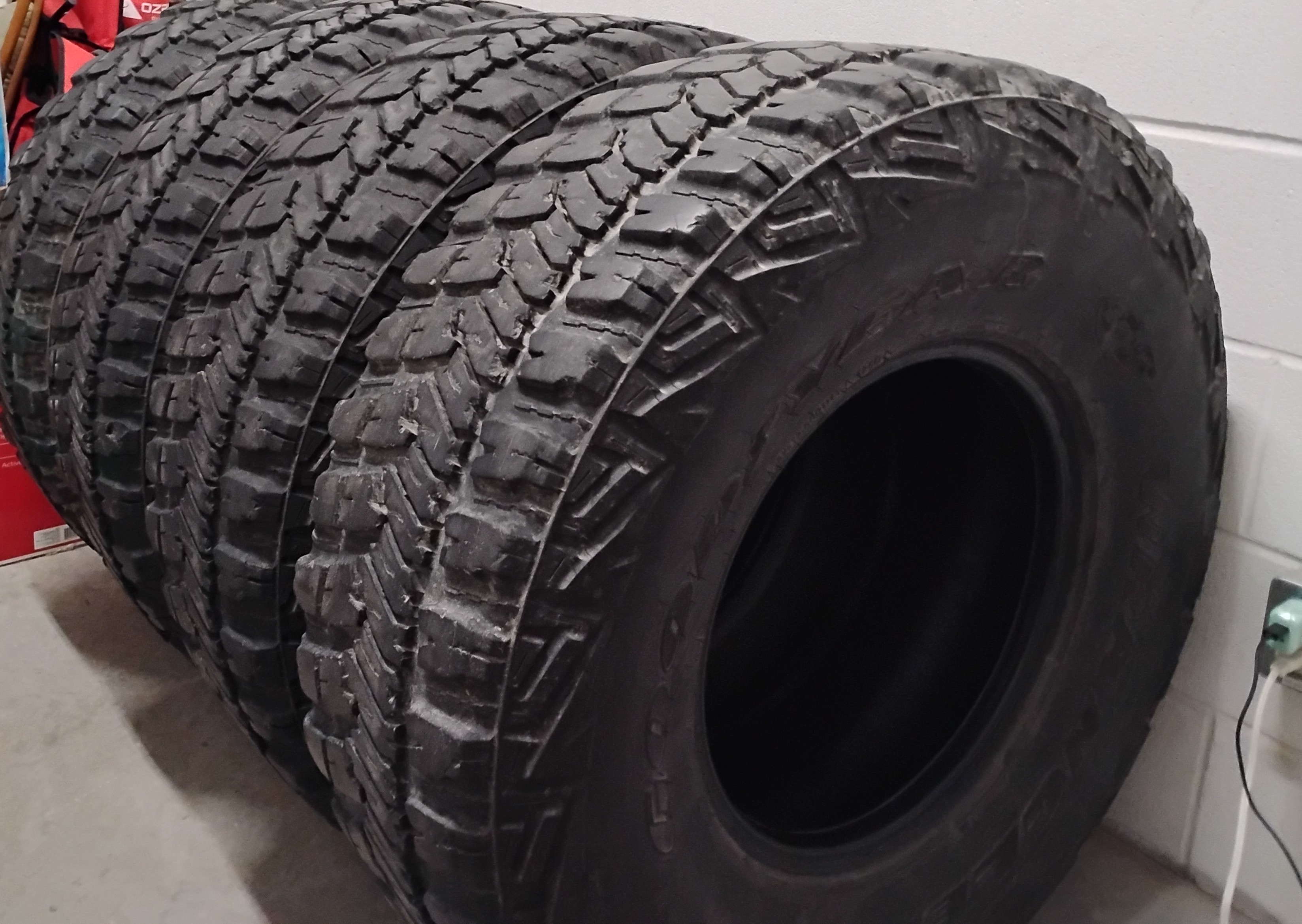 Photo of Goodyear Wrangler MT/R LT with kevlar.  Heavy sidewalls loaded rate D