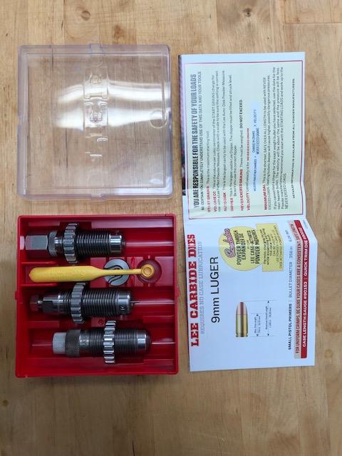 Photo of Lee Precision 9mm Luger Carbide Full Length Reloading 3 Die Set **Brand New**