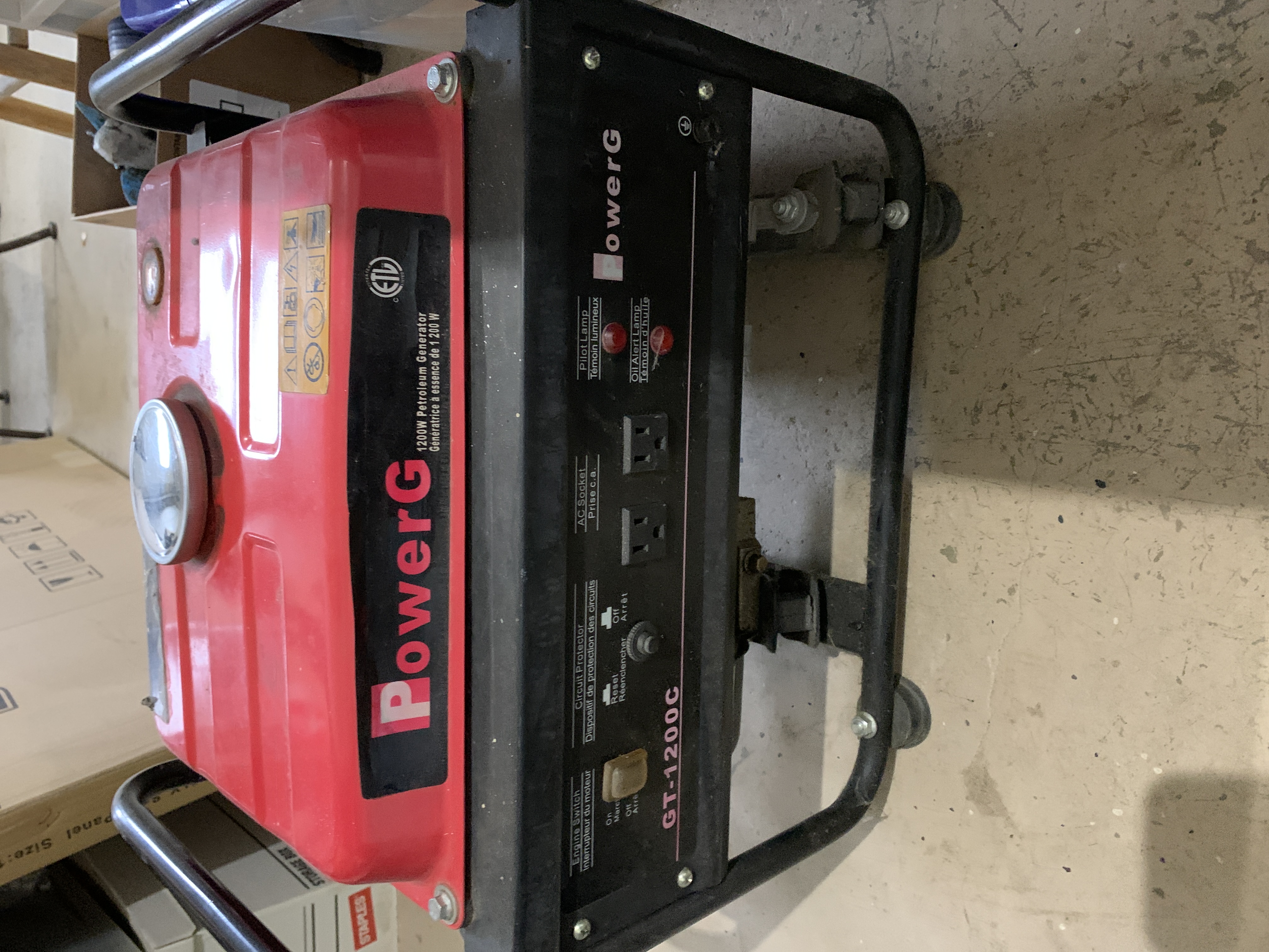 Photo of 1200 watt generator 