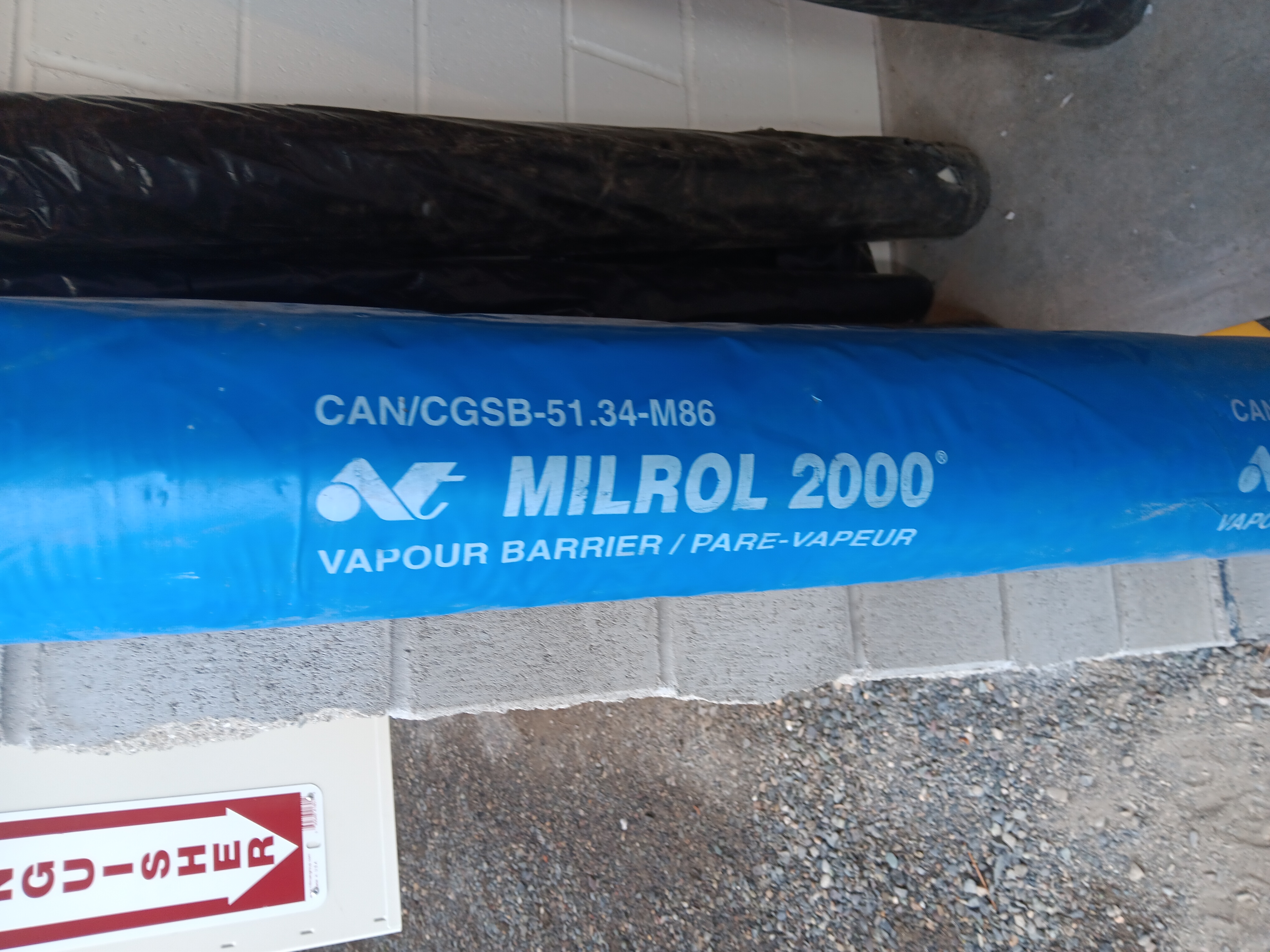 Photo of 6 mil vapor barrier