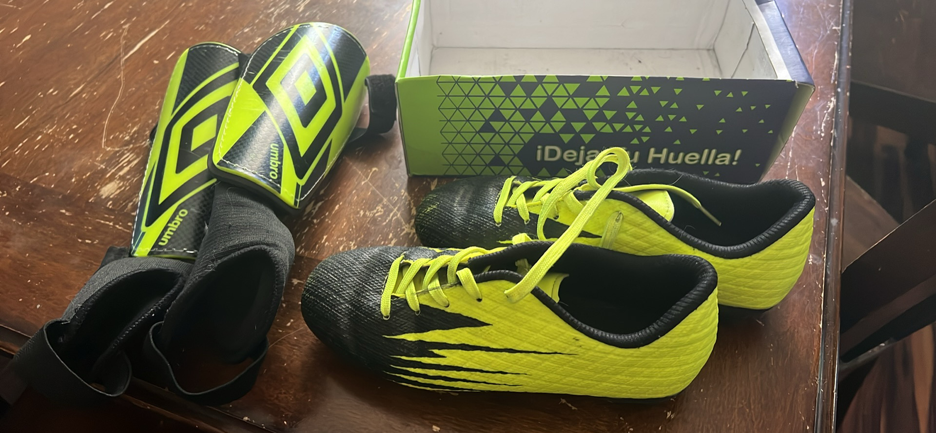 Photo of Boys like new soccer cleats and shin pads