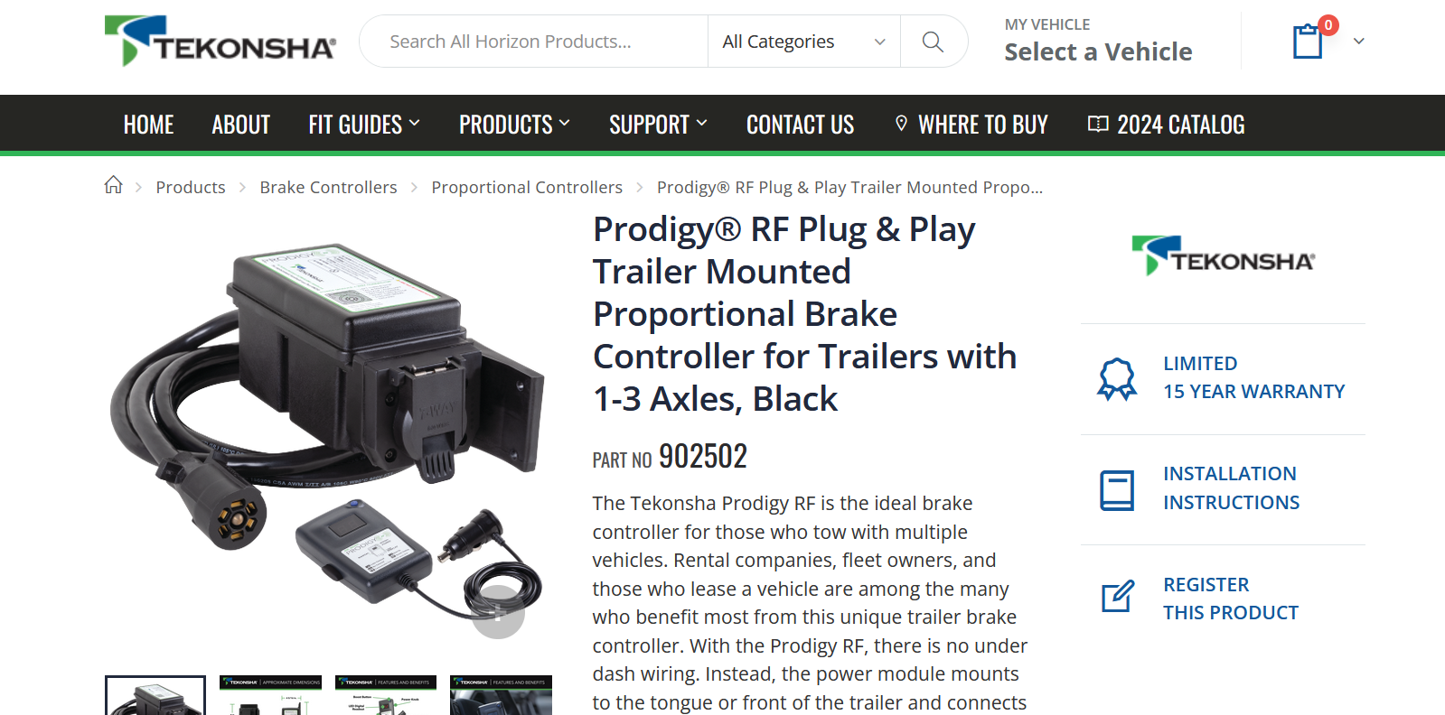 Photo of Prodigy Hand Held Brake Travel Traailer Unit