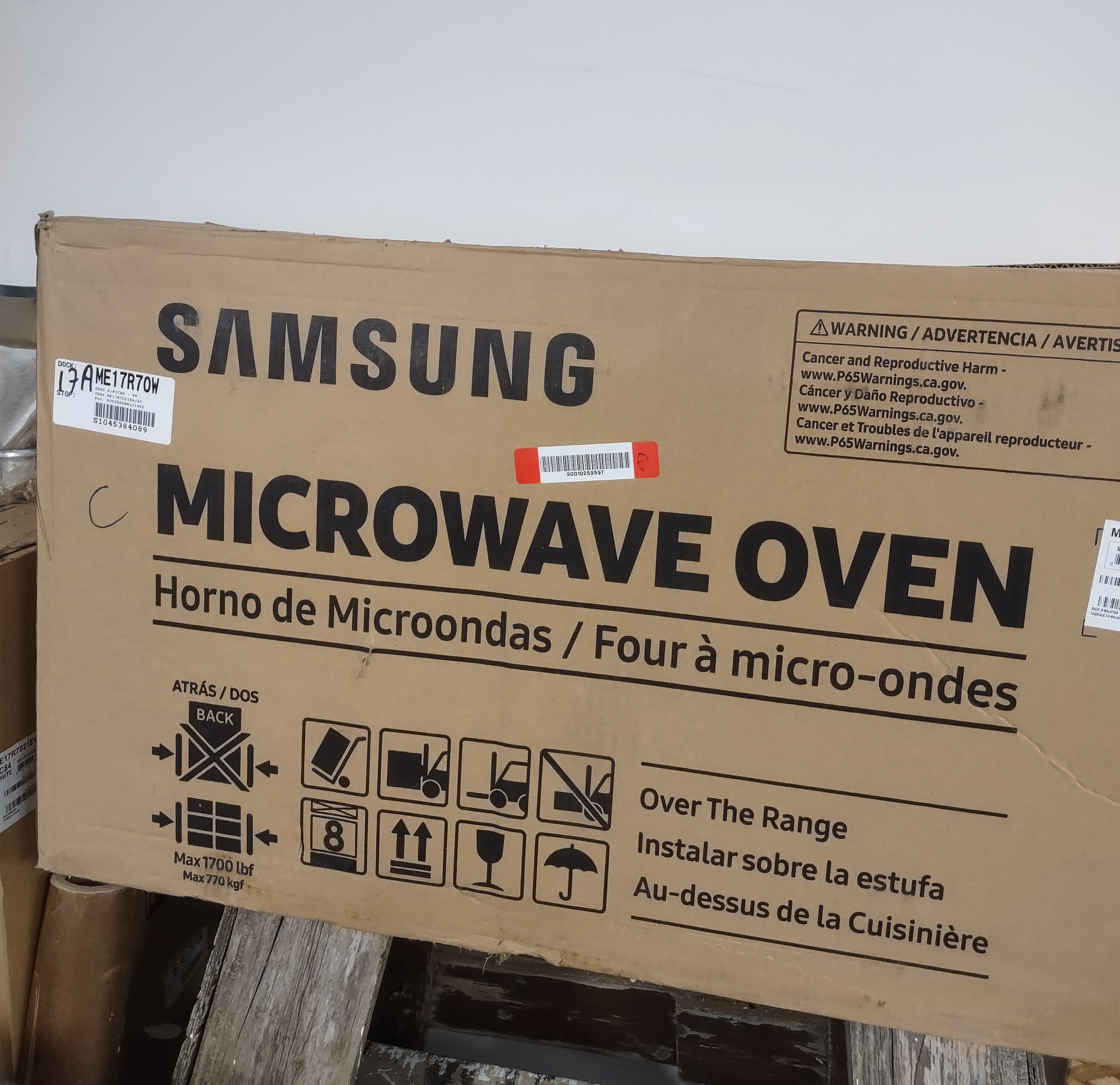 Photo of NEW.   Samsung over the range microwave $250 