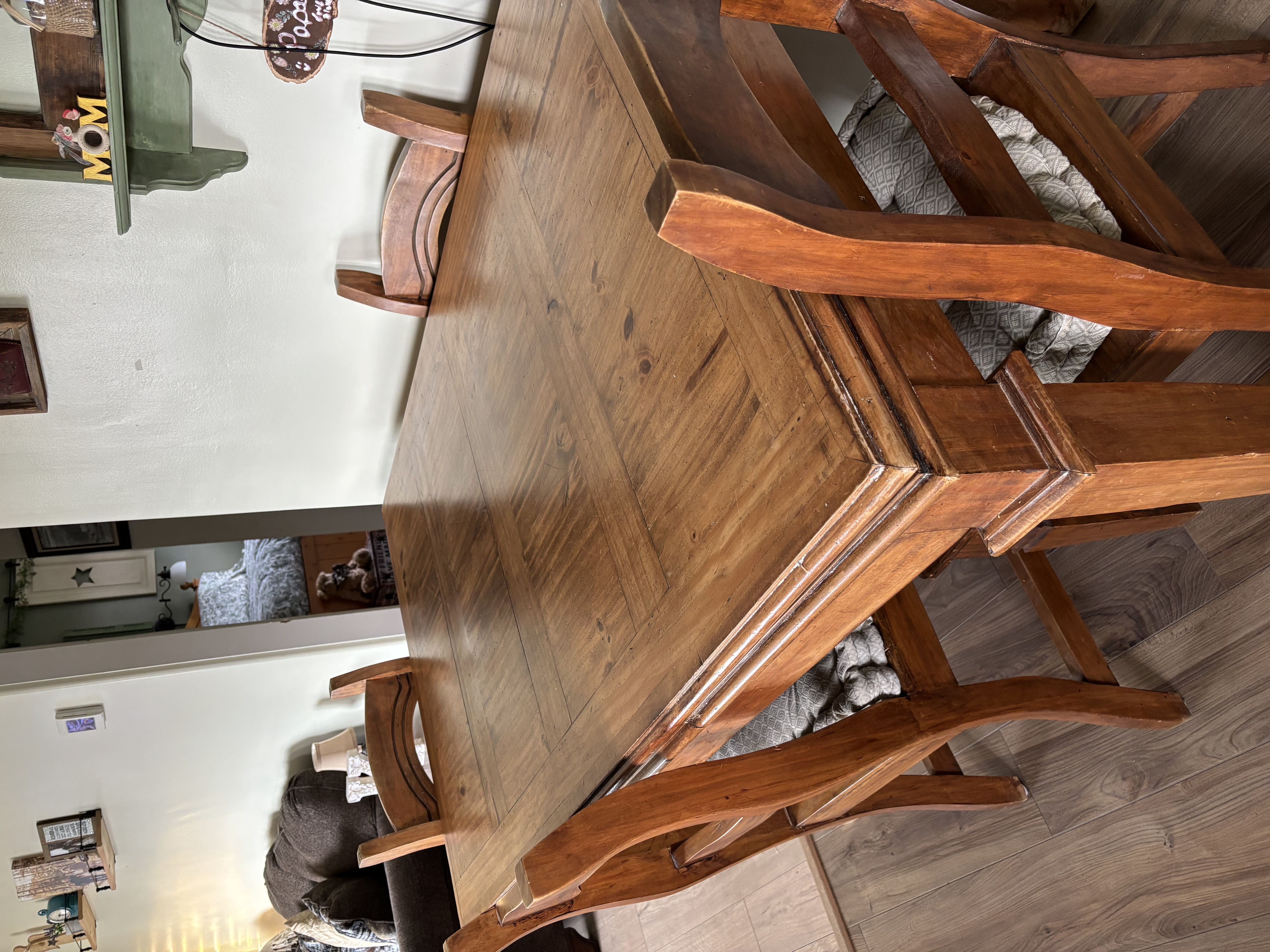 Photo of Wood table with 4 chairs 