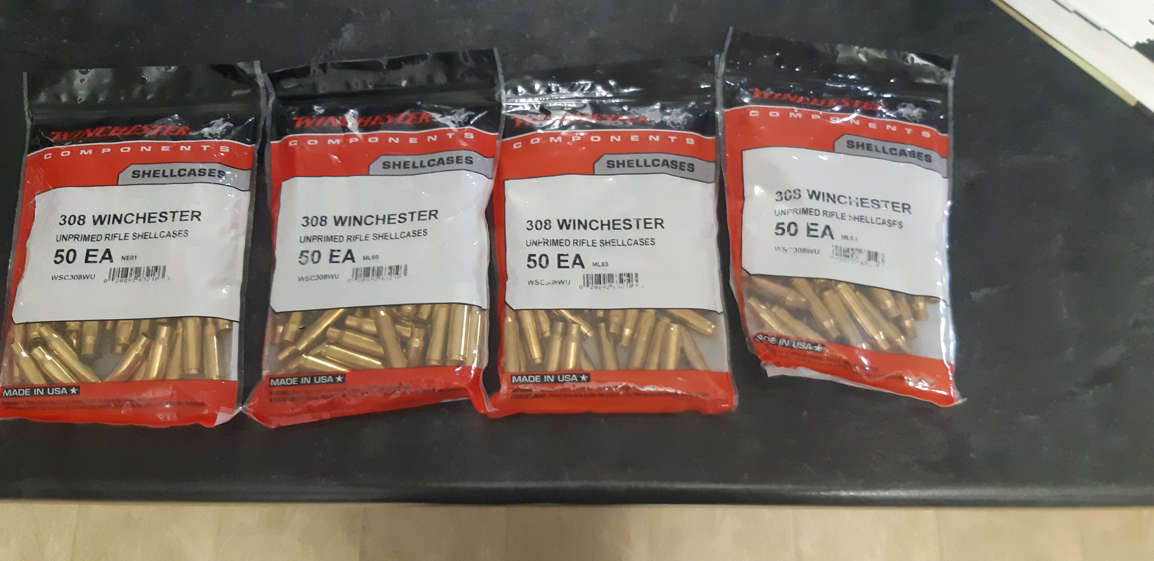 Photo of 308 Winchester unprimed rifle shellcases 
