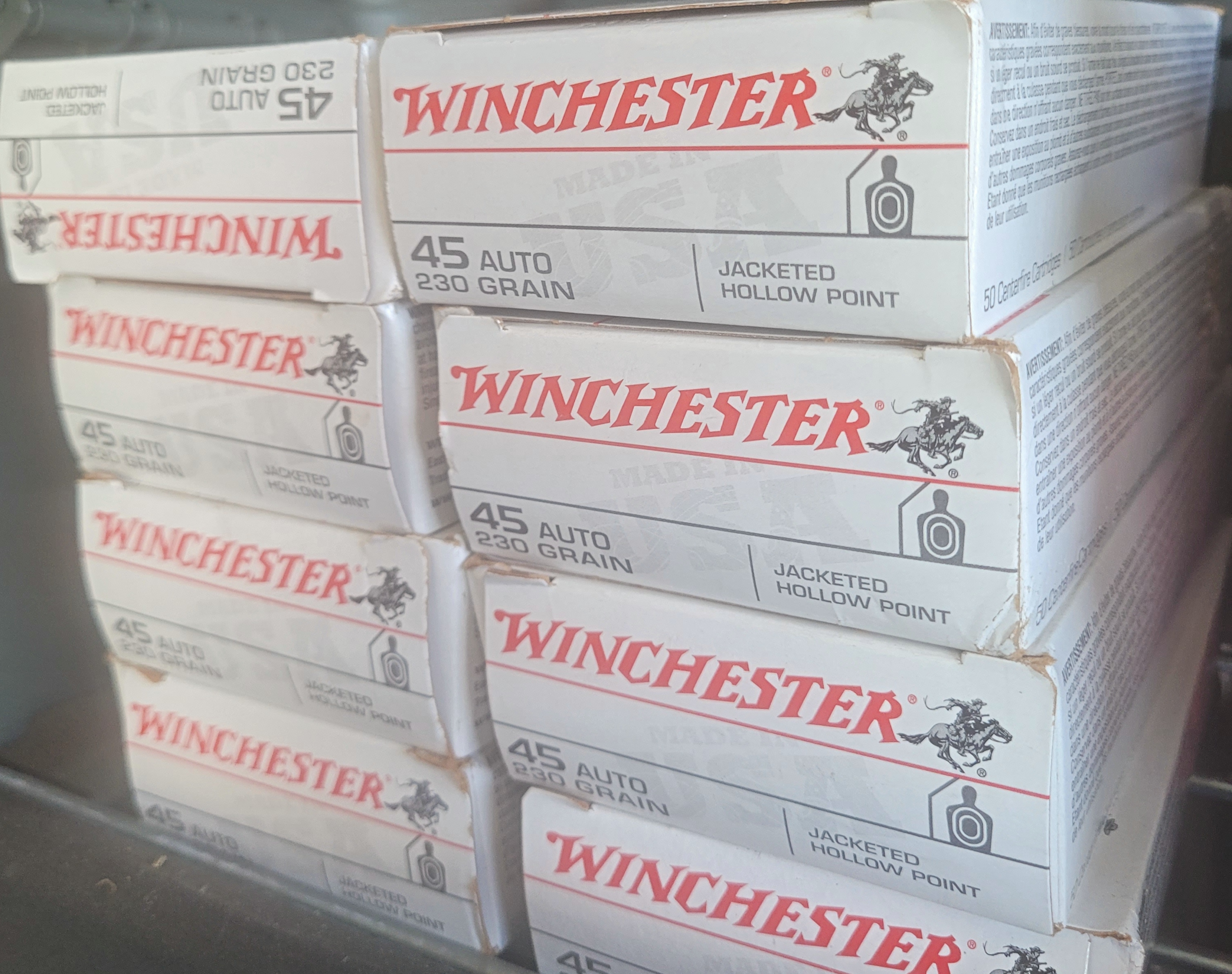 Photo of Winchester .45 acp Jacketed Hollow points 8 boxes of 50