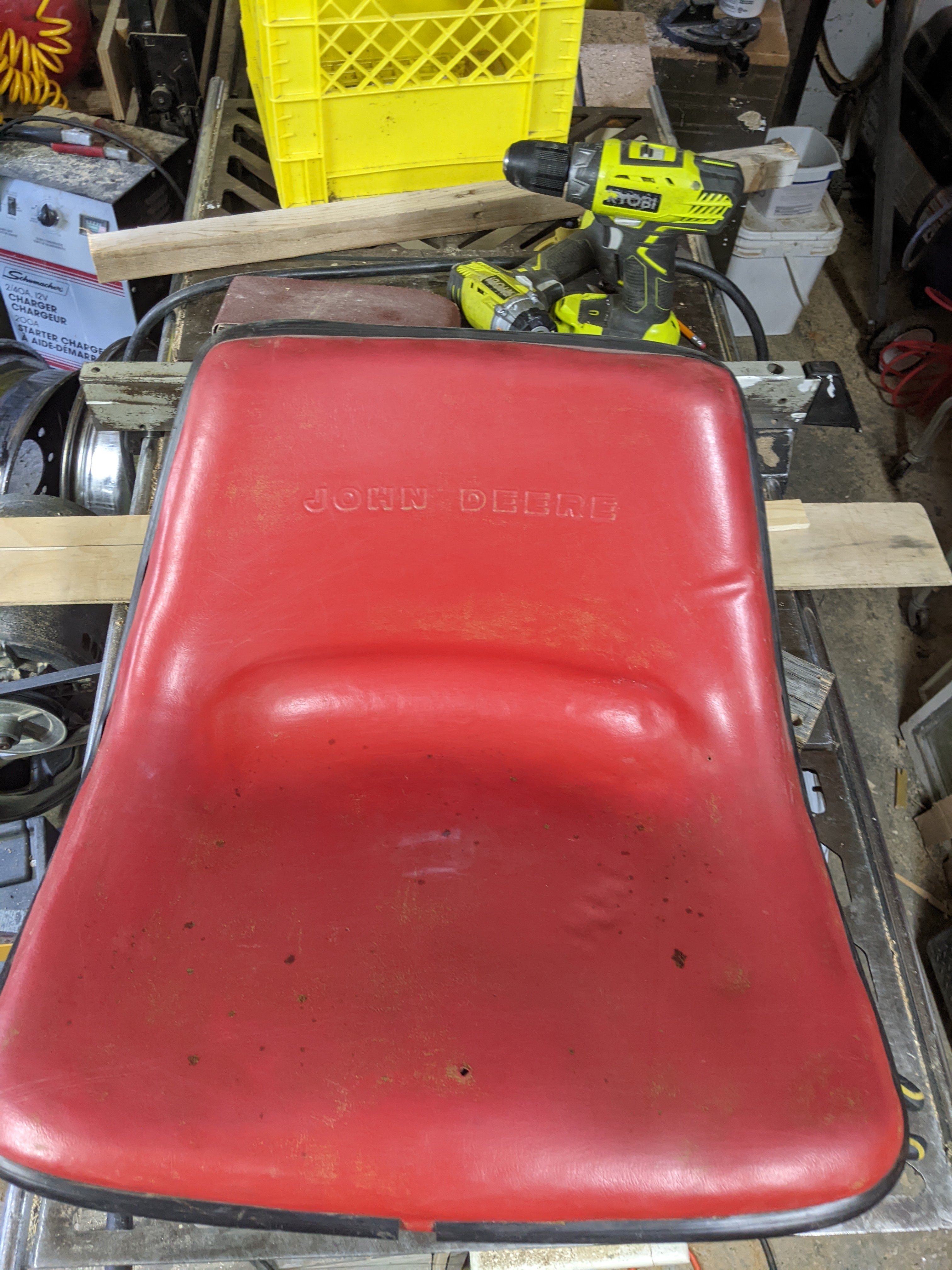 Photo of VINTAGE JOHN DEERE TRACTOR SEAT FOR SALE 
