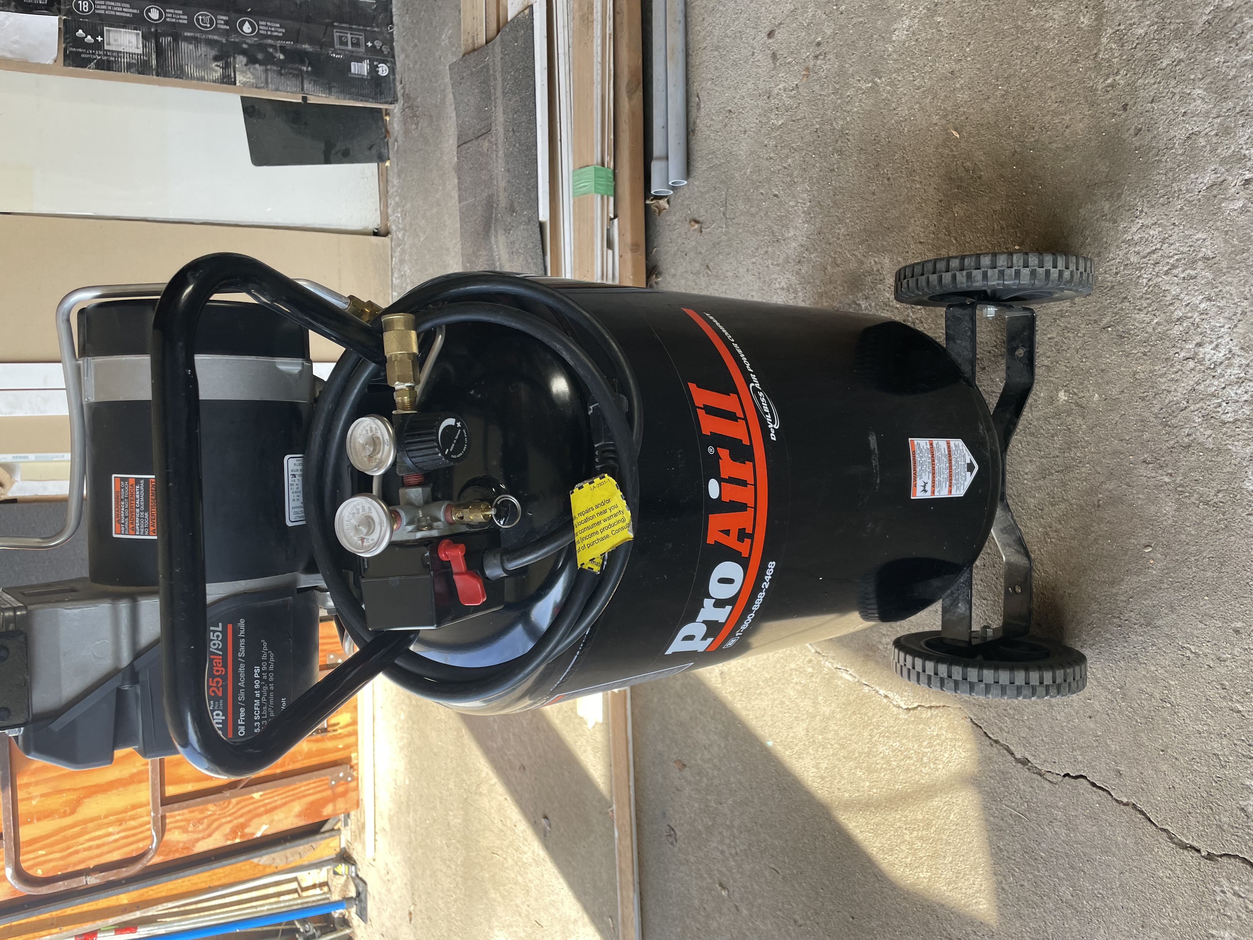 Photo of DeVilbiss pro air 2 compressor 