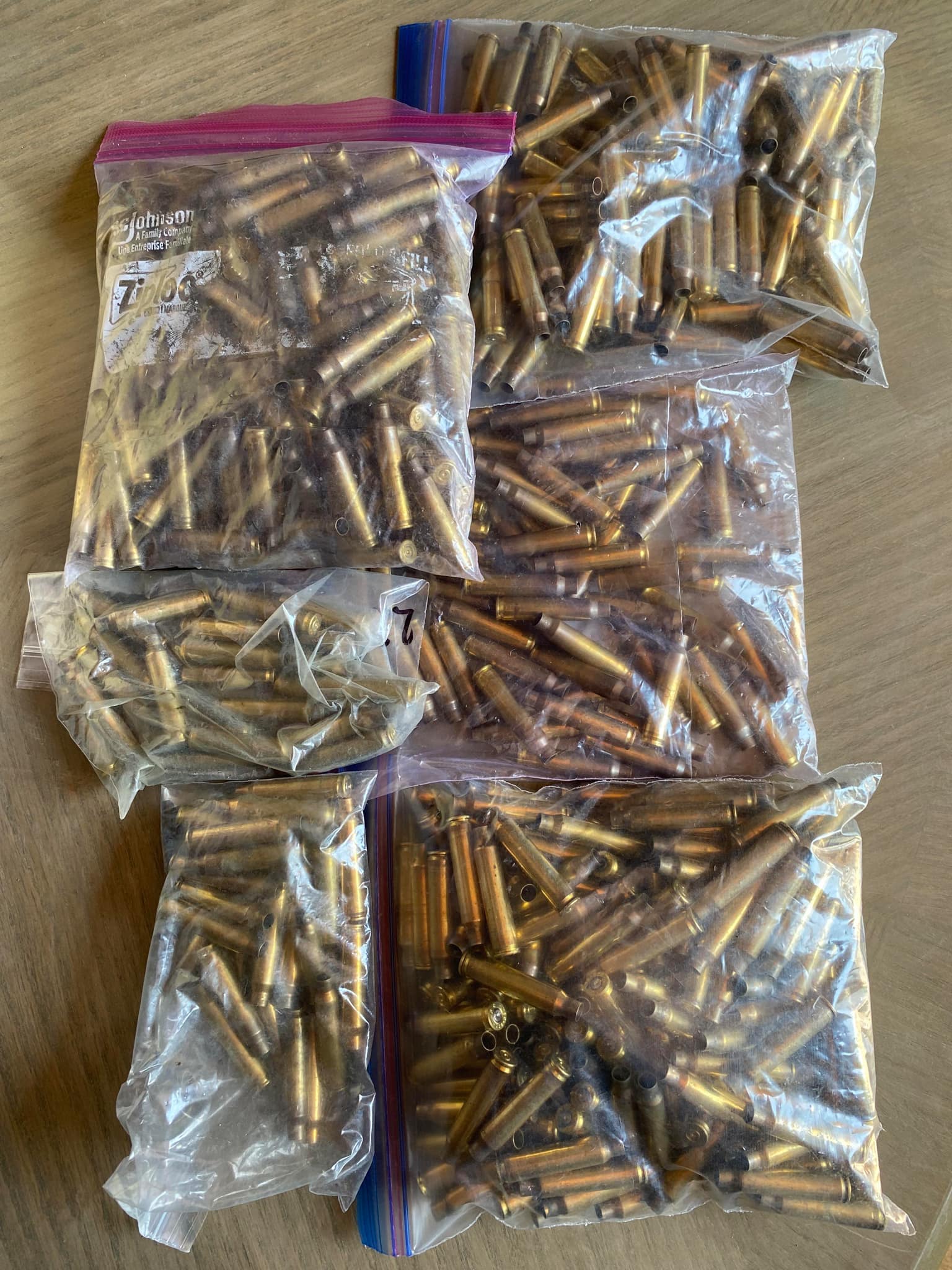 Photo of Once fired .223 and 5.56 brass.