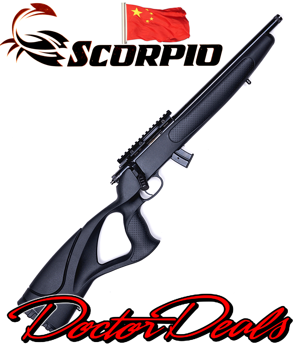 Photo of Scorpio 22lr Bolt Action Black Synthetic Rifle EM332X