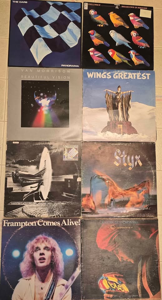 Photo of Records- THE CARS, CHILLIWACK, WINGS, VAN MORRISON, STYX, FRAMPTON, ELO, AL STEWART