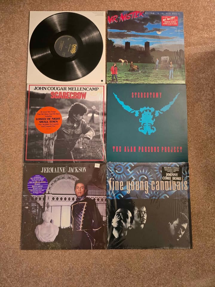 Photo of Vinyl LP Records- Jermain Jackson, John Cougar , Mr. Mister, Fine Young Cannibals, Greg Kin Band
