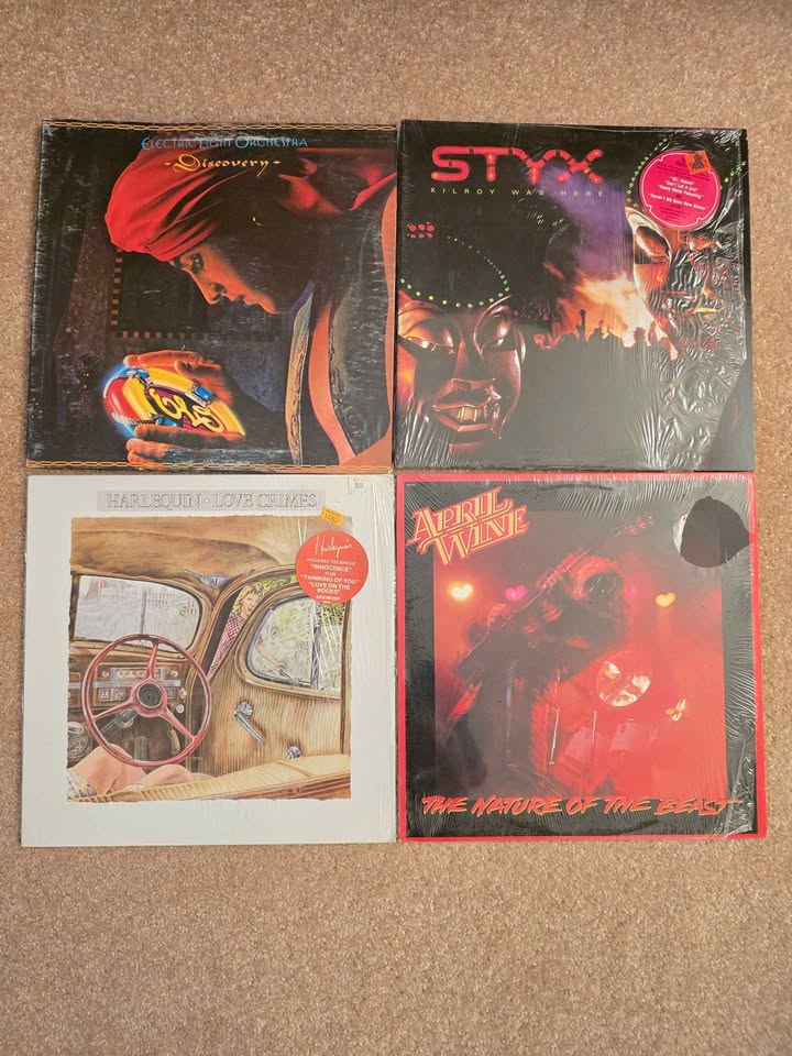 Photo of Vinyl LP Records - ELO Electric Light Orchestra, STYX, APRIL WINE