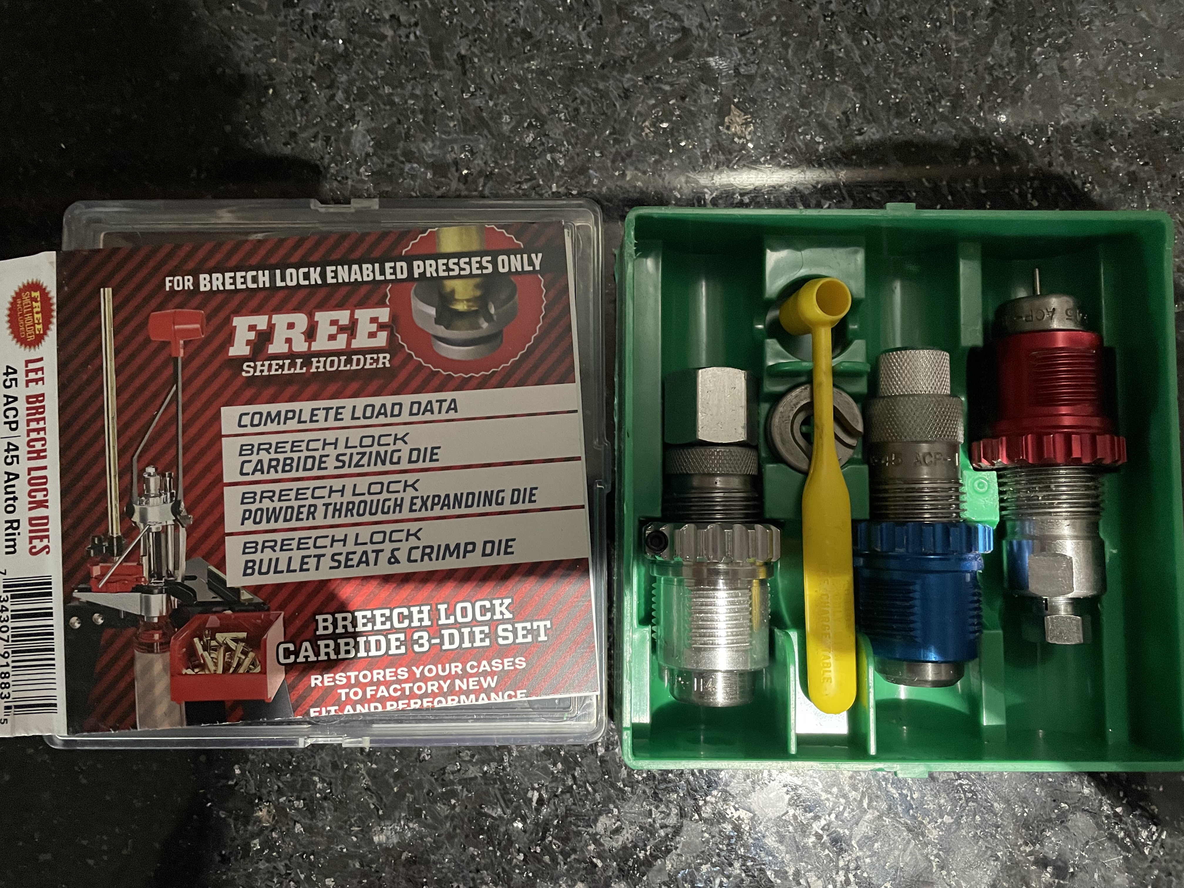 Photo of 45acp Lee Carbide Reloading dies