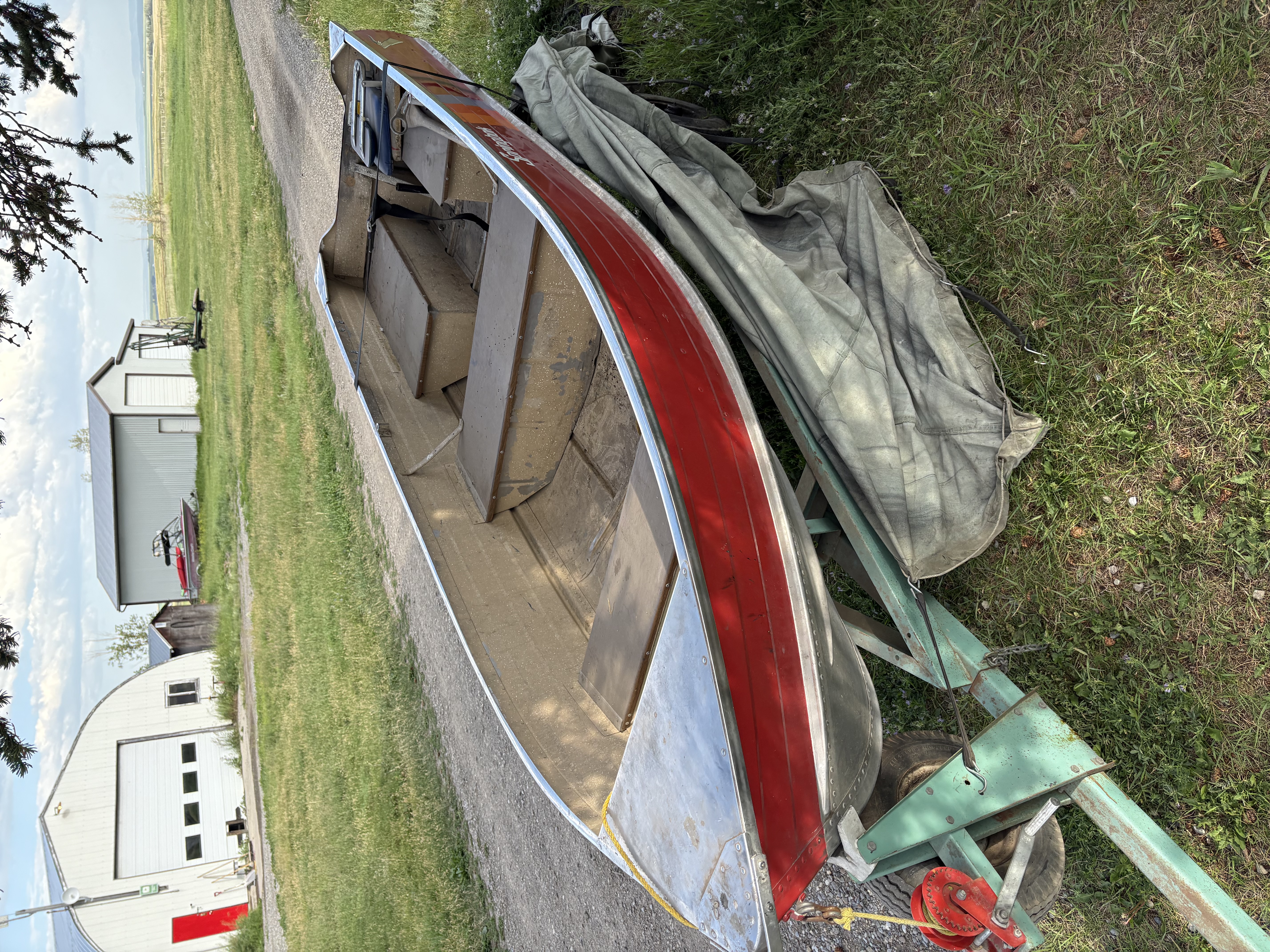 12’ aluminum boat and trailer  - 2 - 1751701683613_IMG_1087