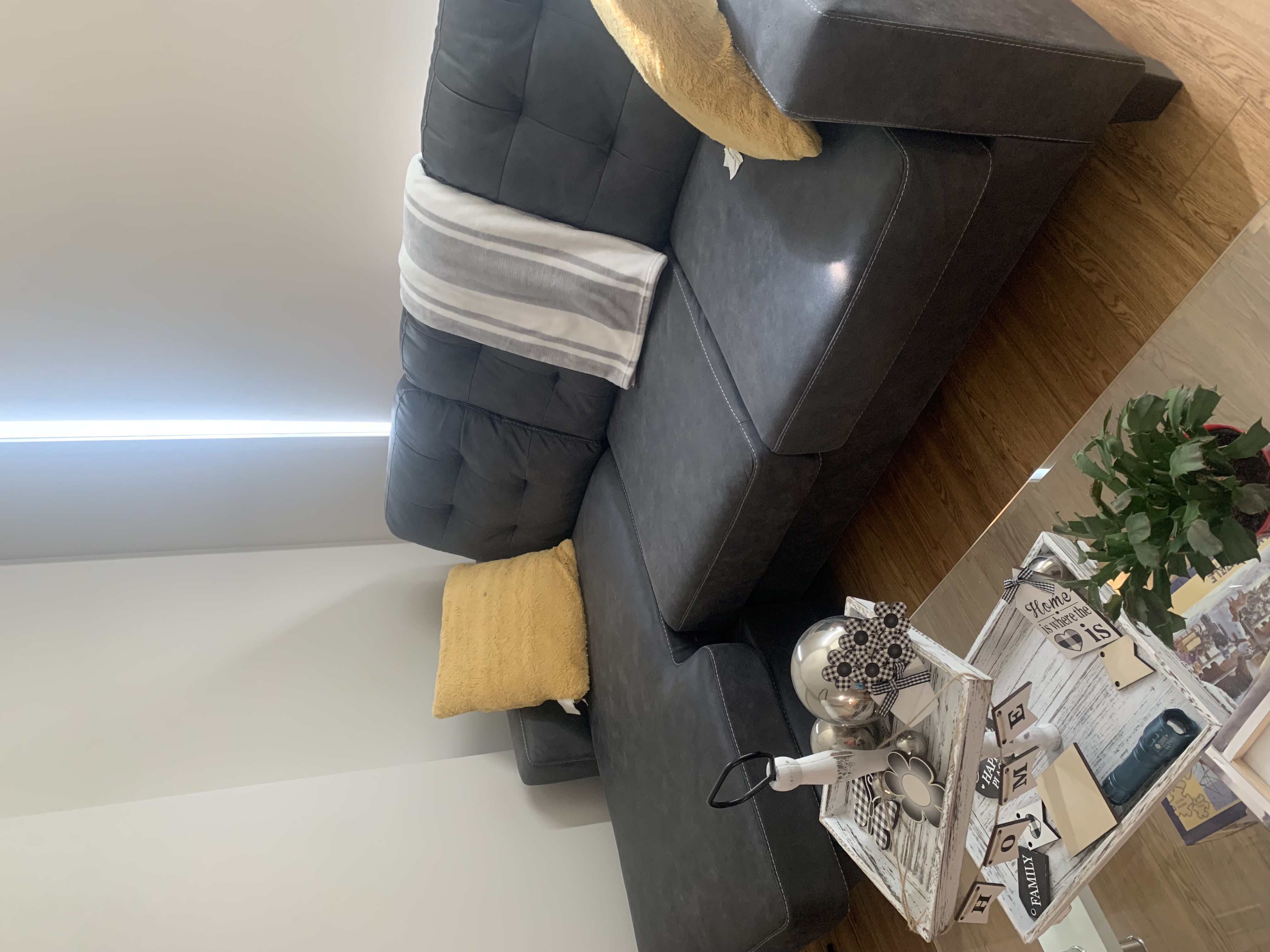 Photo of Couch and ottoman 