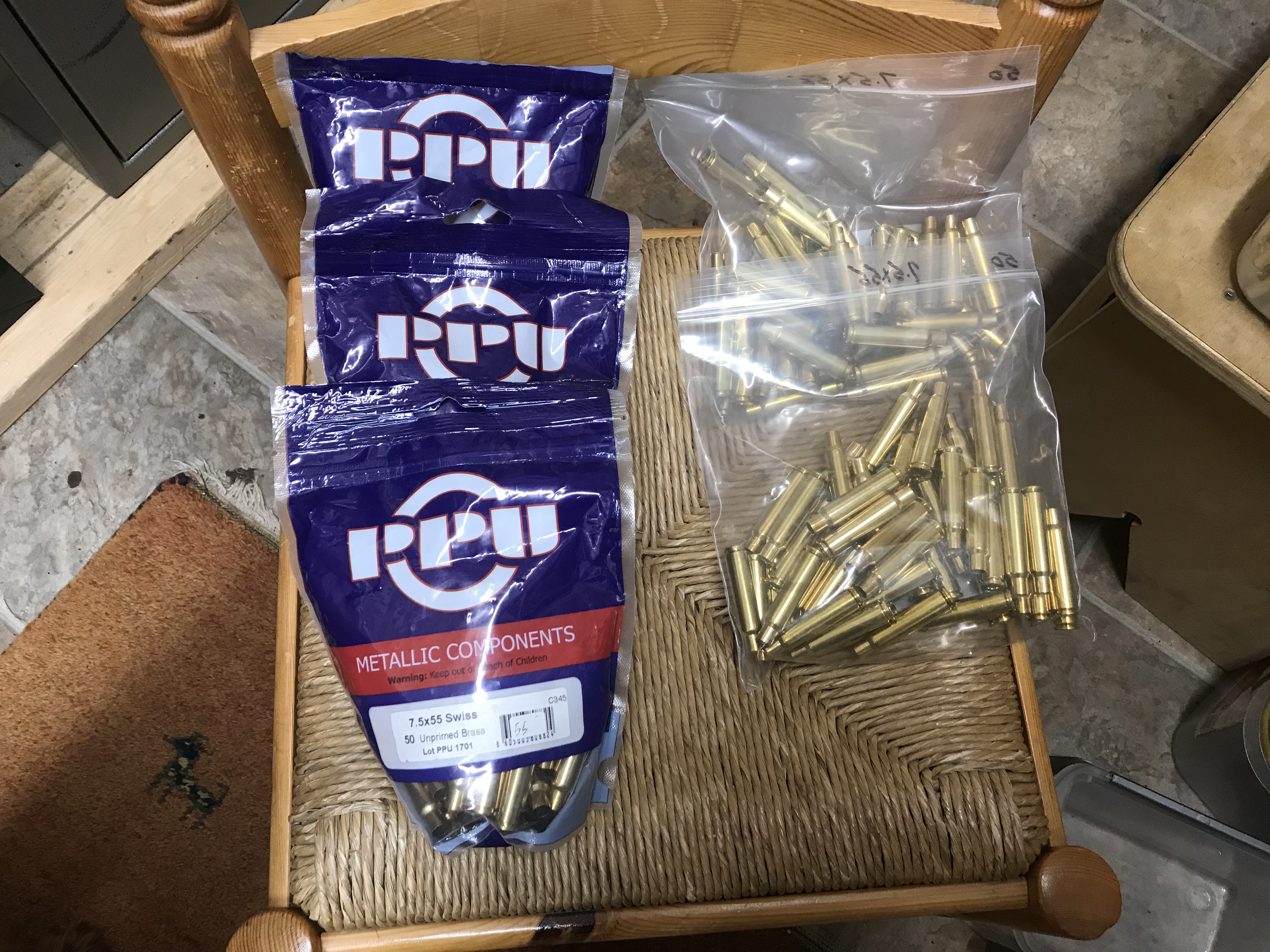 Photo of New Unfired 7.5 x 55 Swiss Brass for Sale