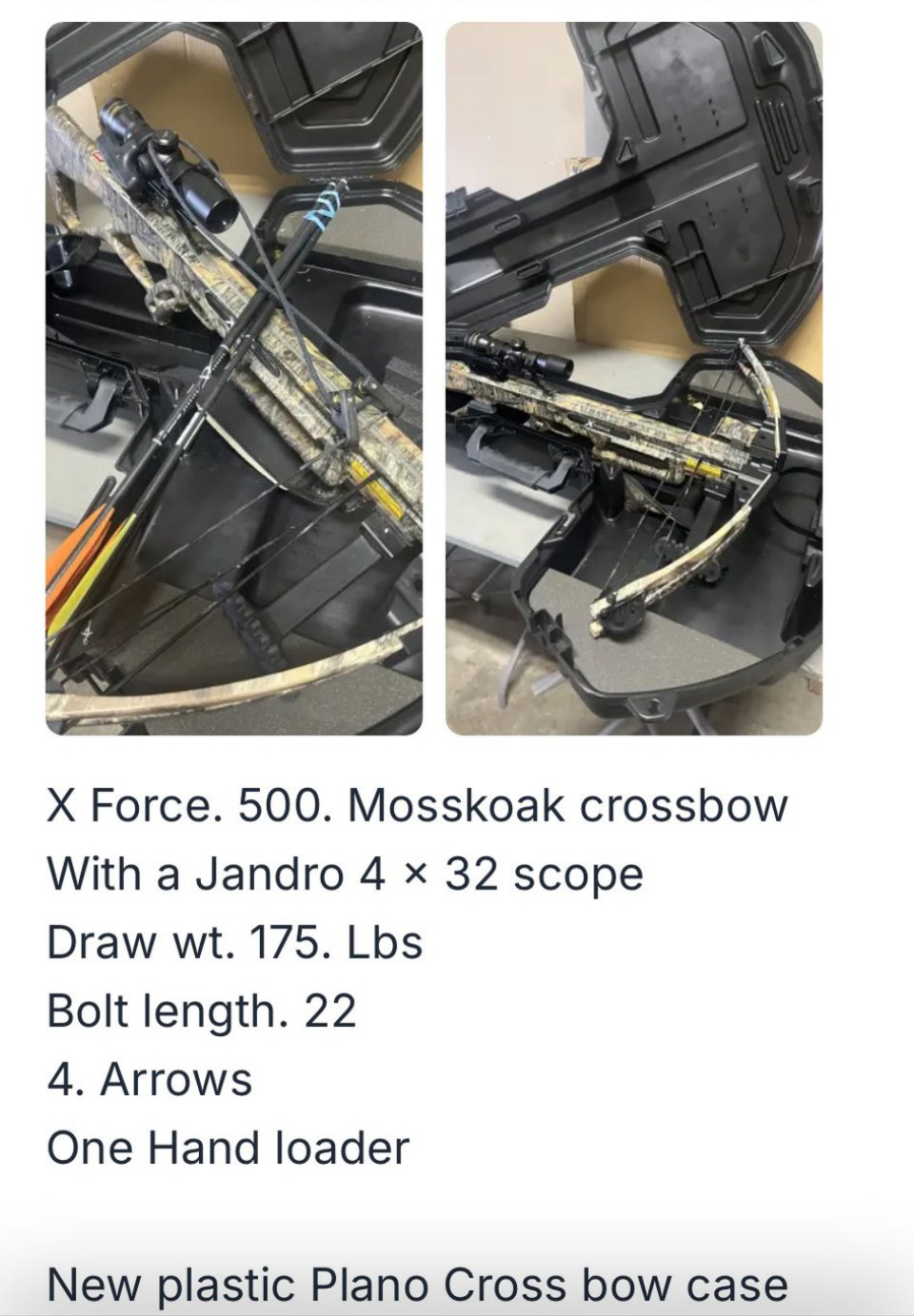 Photo of FOR THE. HUNTER. Cross Bow in plastic case 