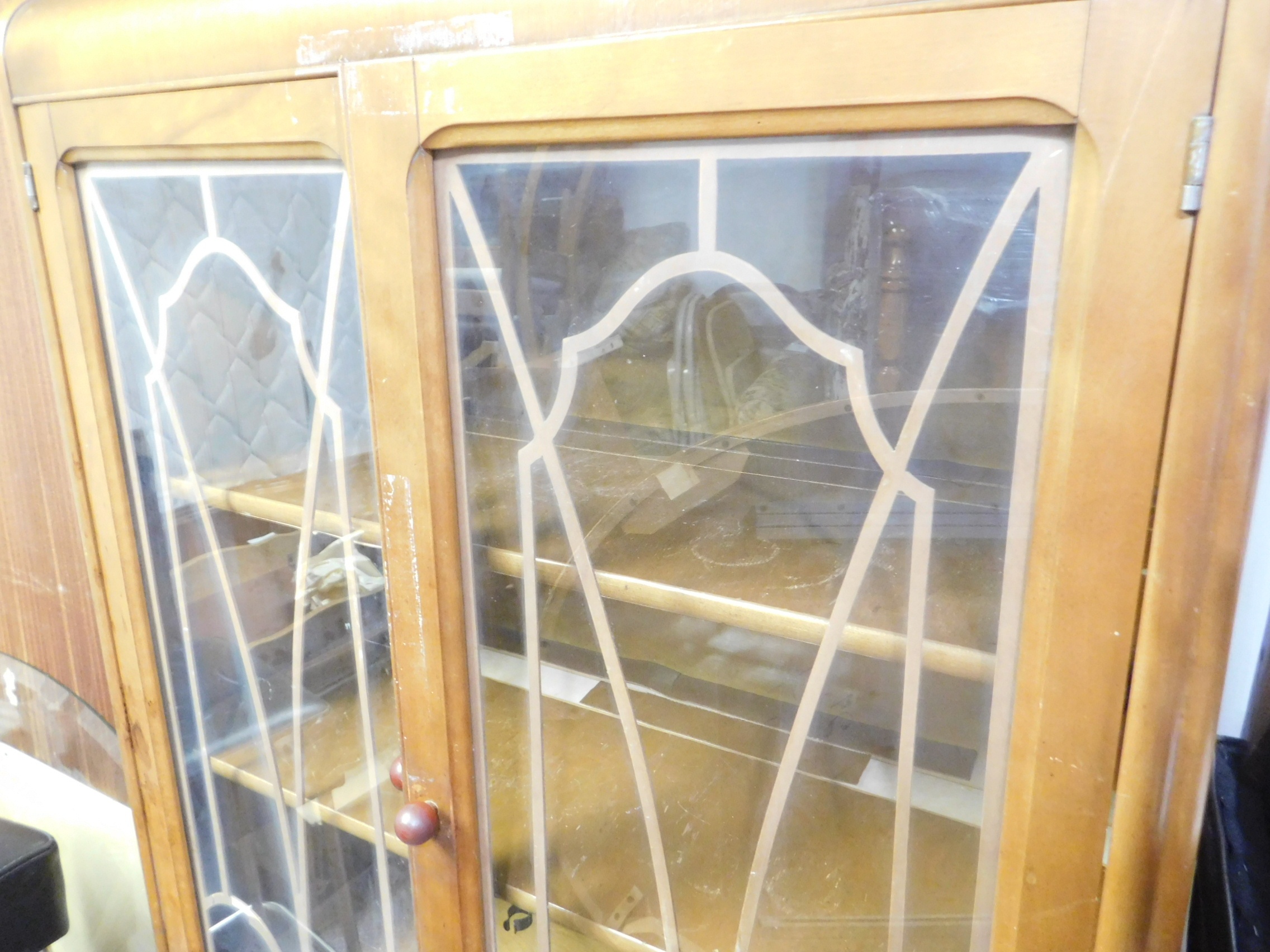 Photo of Vintage Art Deco Waterfall Cabinet for Sale